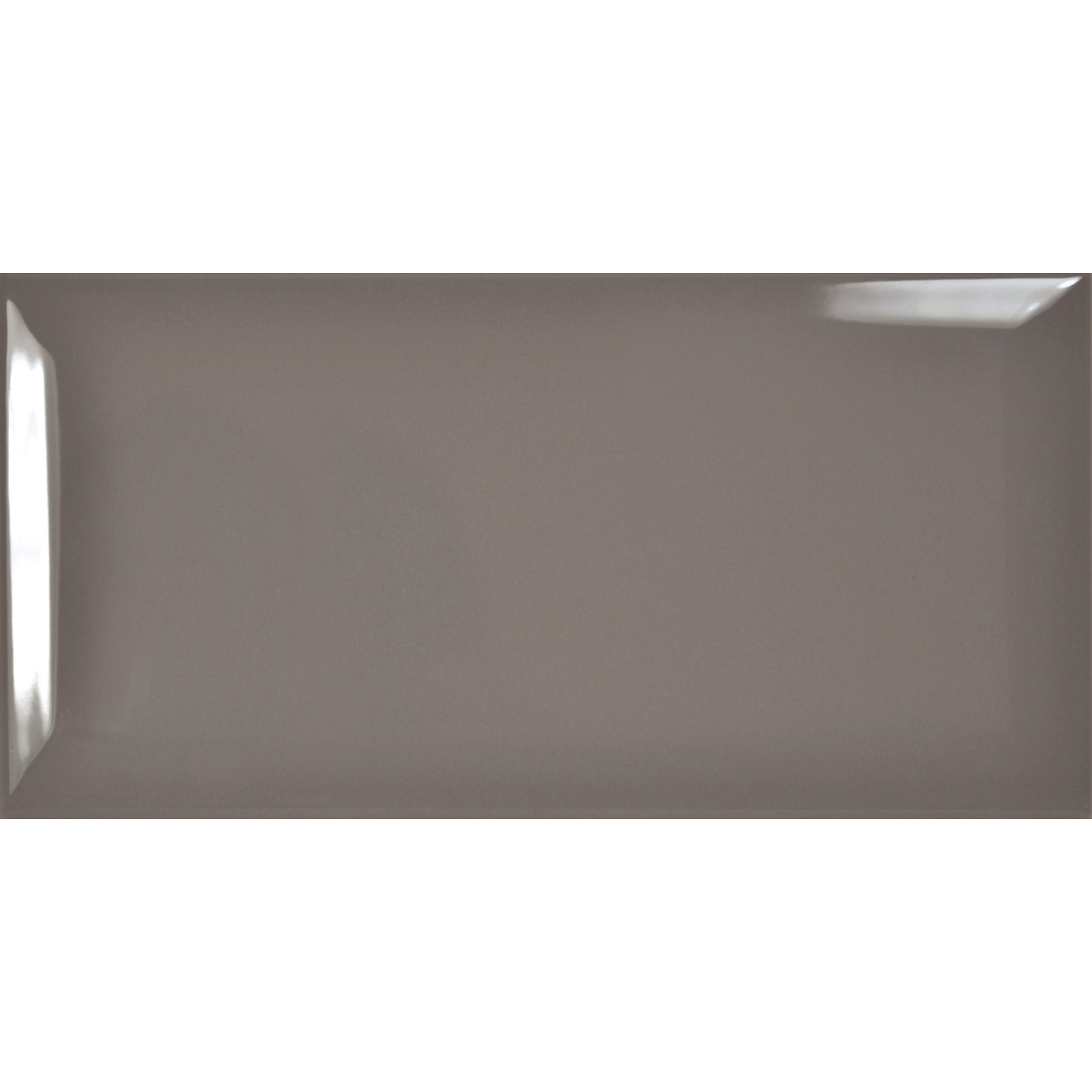 Prismatic Plato Grey Ceramic Gloss 10x20cm
