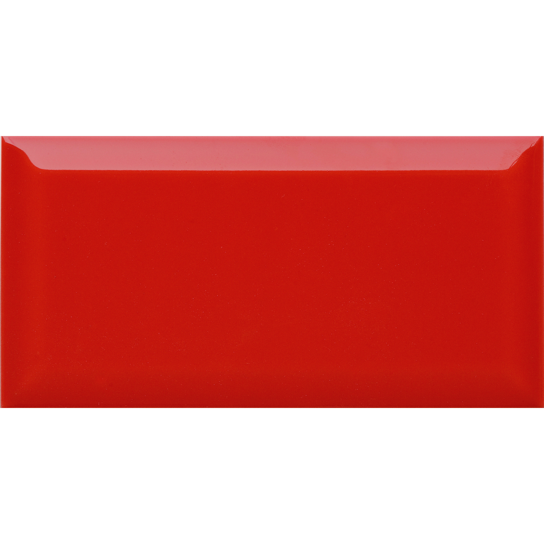 Prismatic Pillarbox Red Ceramic Gloss 10x20cm