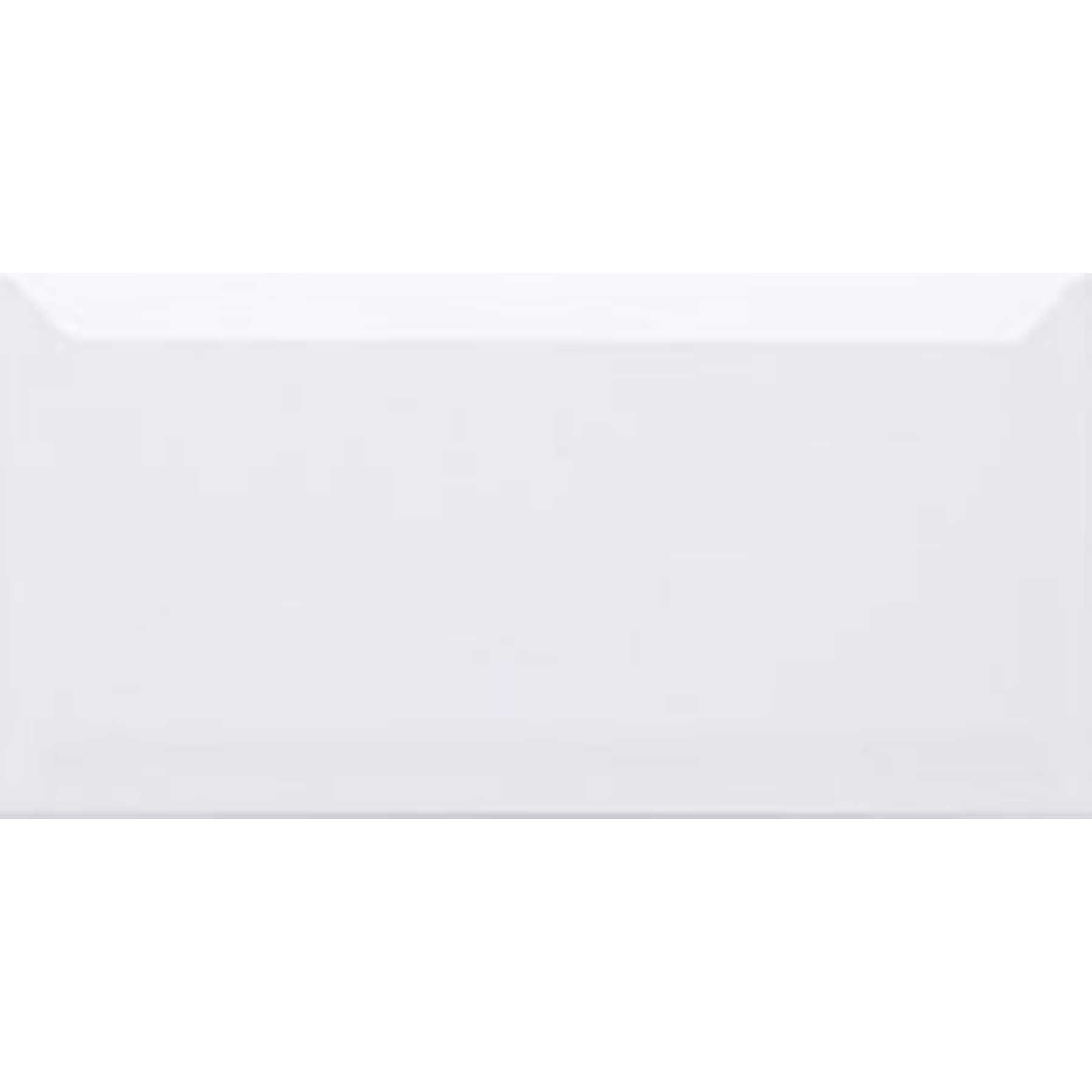 Prismatic White Bevel Brick Ceramic Gloss Wall Tile 10x20cm