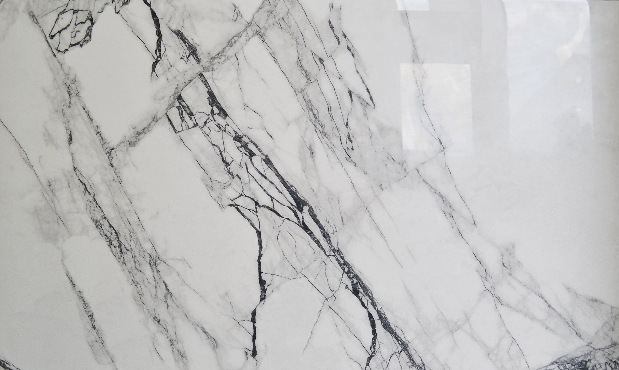 Macau White & Black Vein Porcelain Polished Tile 60x120cm