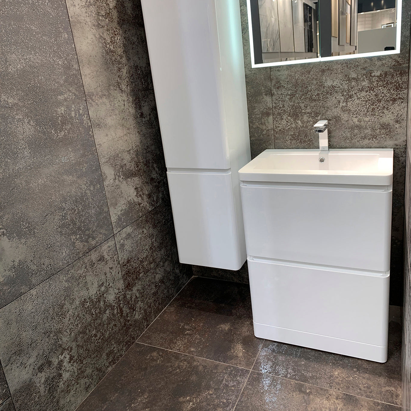 Mars Metallic Silver Rust Porcelain Feature Tile 60x120cm