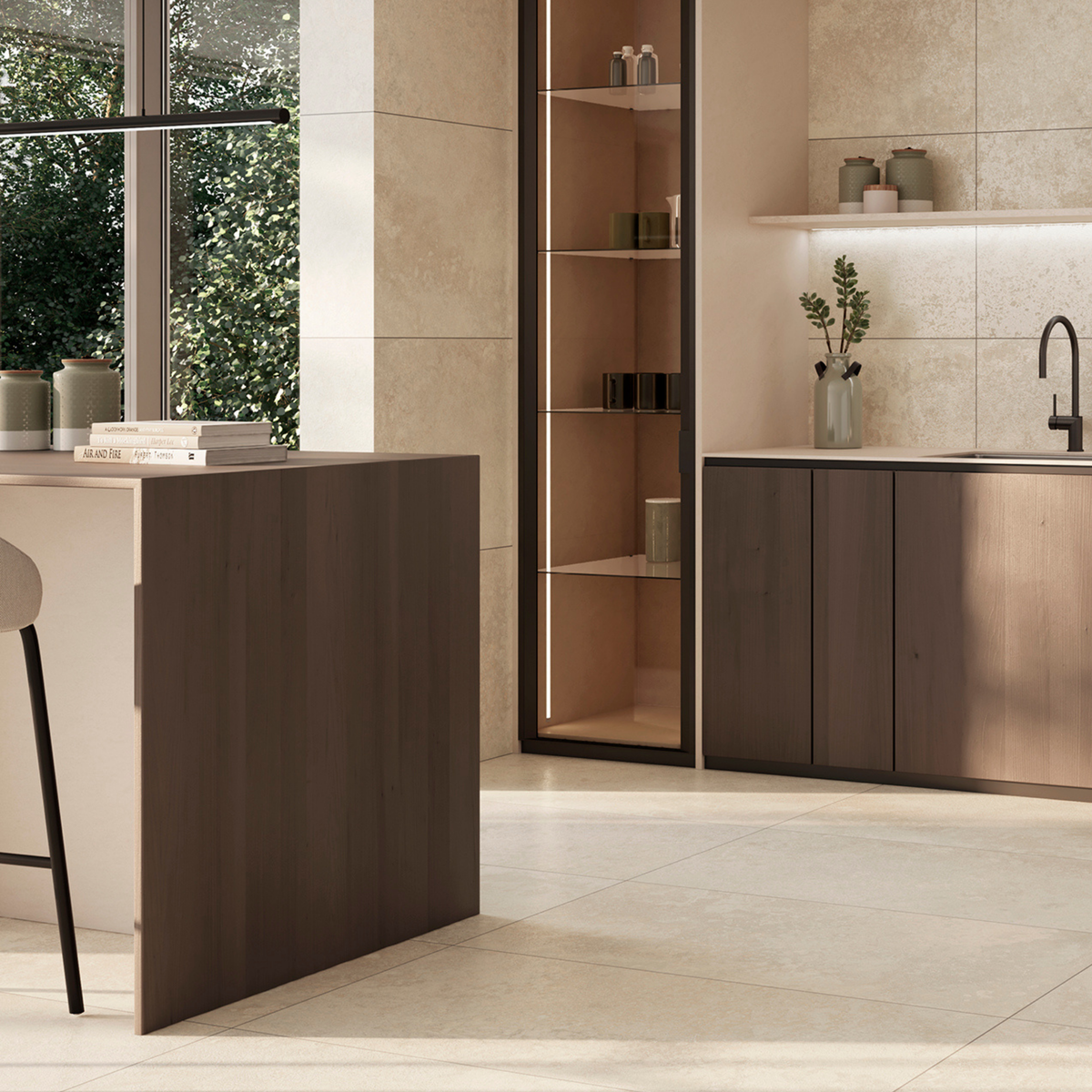 Minori Taupe Porcelain Silk 3D 60x120cm Tile