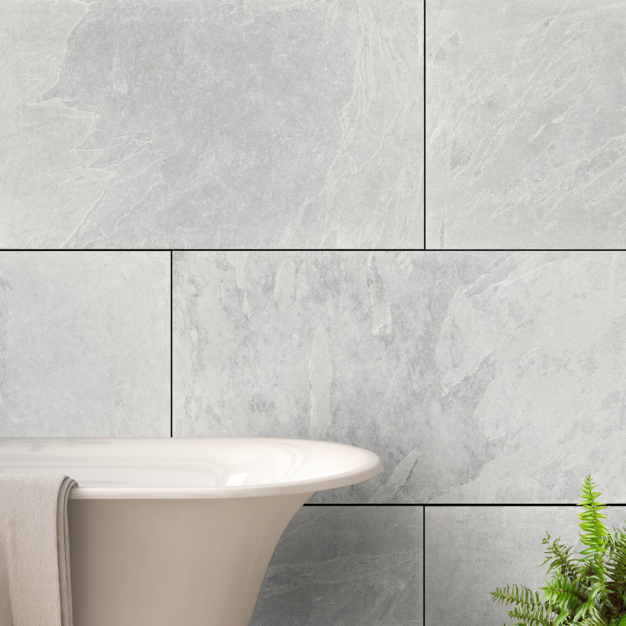Madison Silver Stone Effect Large Porcelain Tile 60x120cm