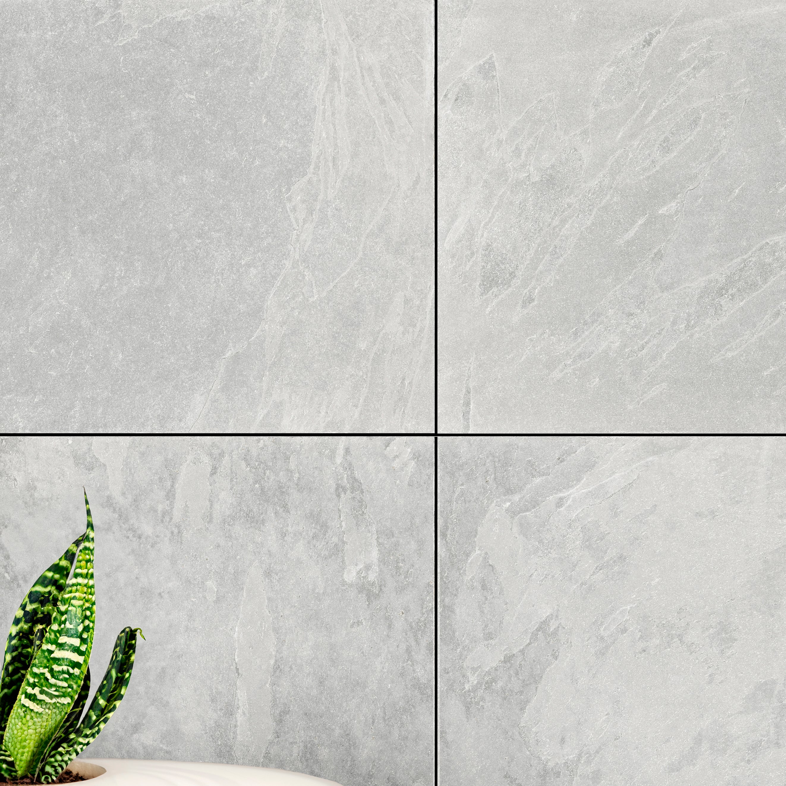 Madison Silver Stone Effect Rectified Porcelain Tile 60x60cm