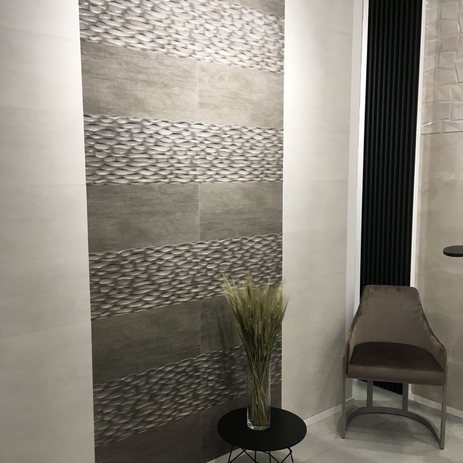 Marche Oxford Decor Silver Grey Ceramic Textured 30x60cm