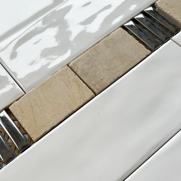 Napoli Cream Travertine Stone 5x20cm Border