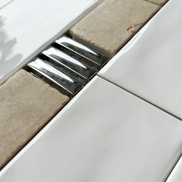 Napoli Cream Travertine Stone 5x20cm Border