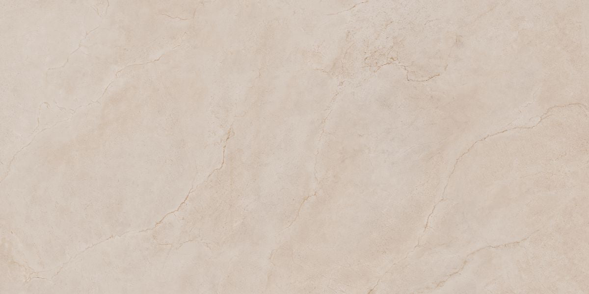Ottawa Ivory Polished Stone Effect Porcelain Tile 60x120cm
