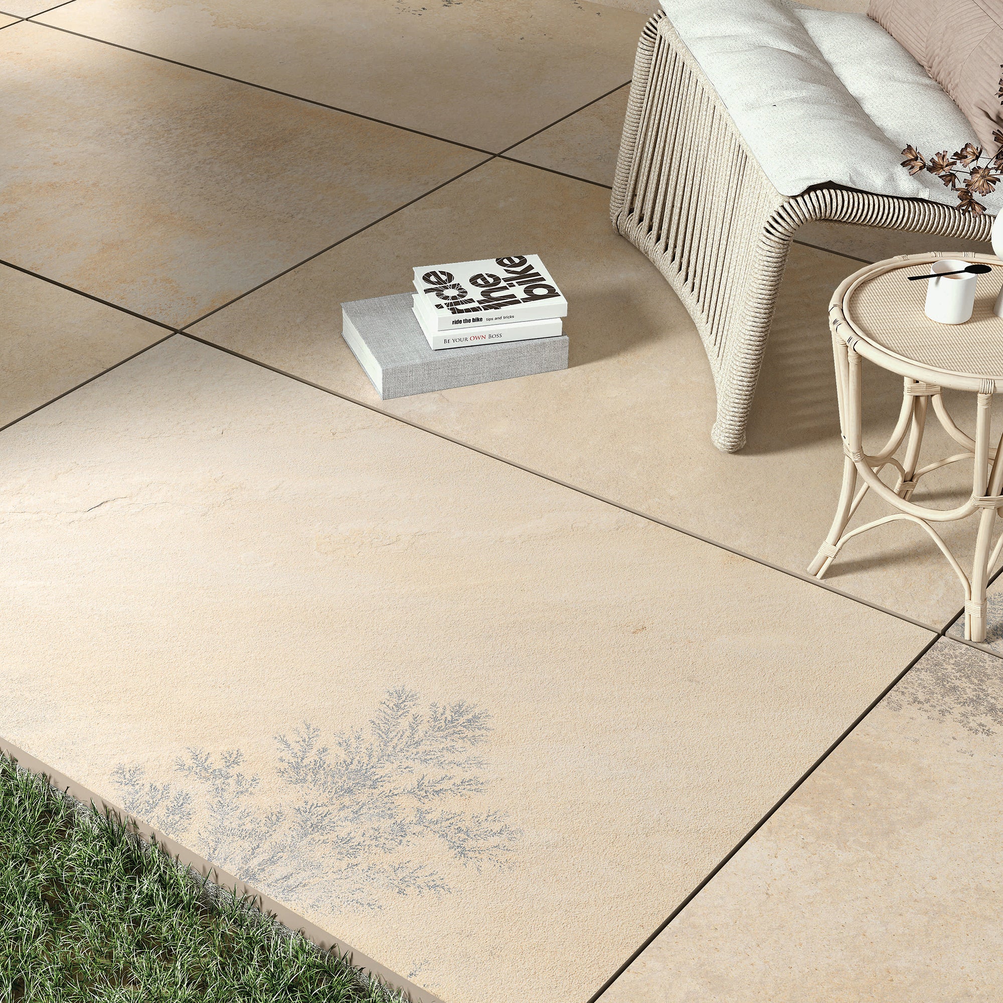 Mistral Sandstone Beige Porcelain Patio Tile 60x90cm 2cm