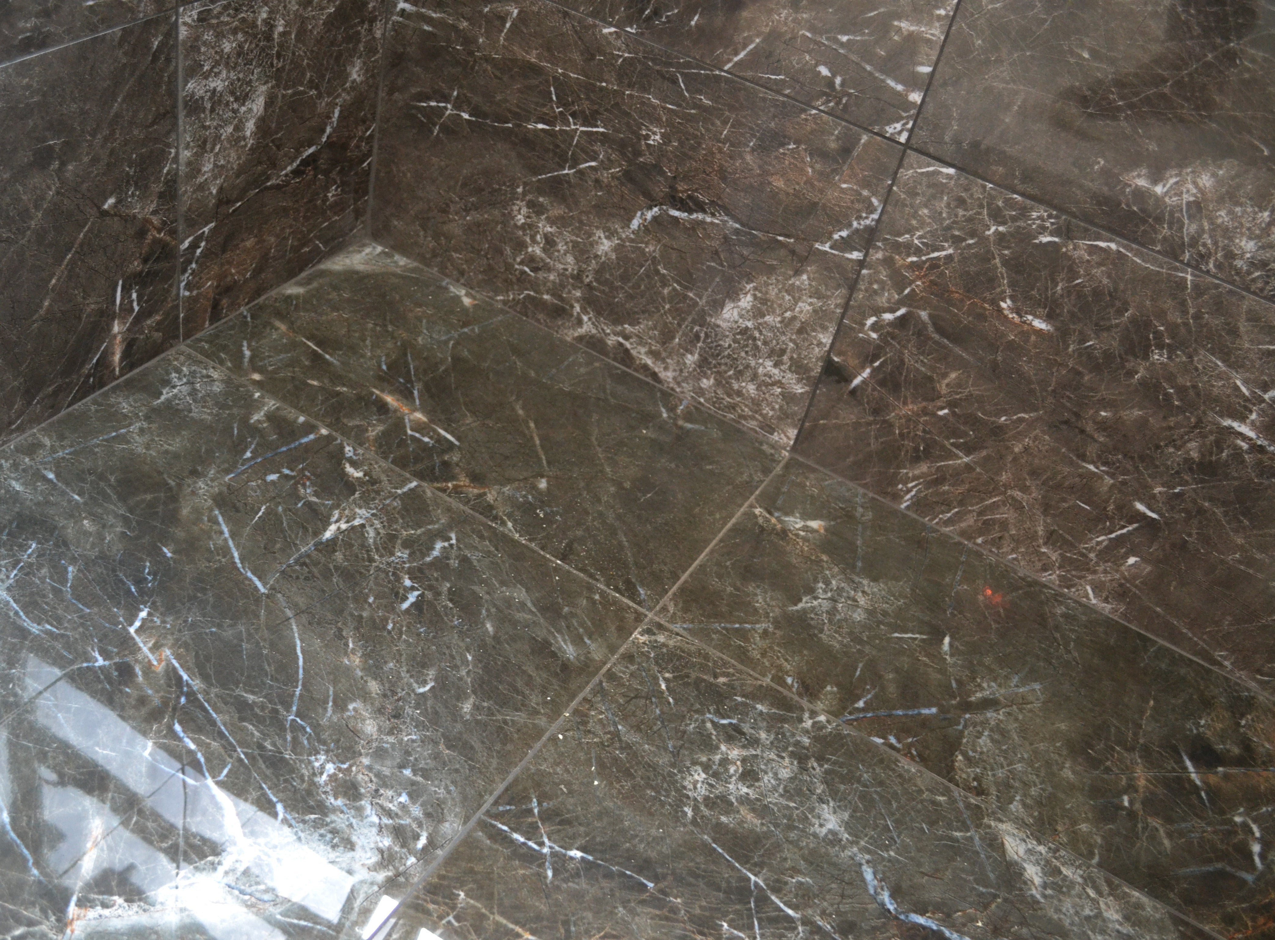 Oslo Nero Black Marble Effect Polished Porcelain 60x120cm