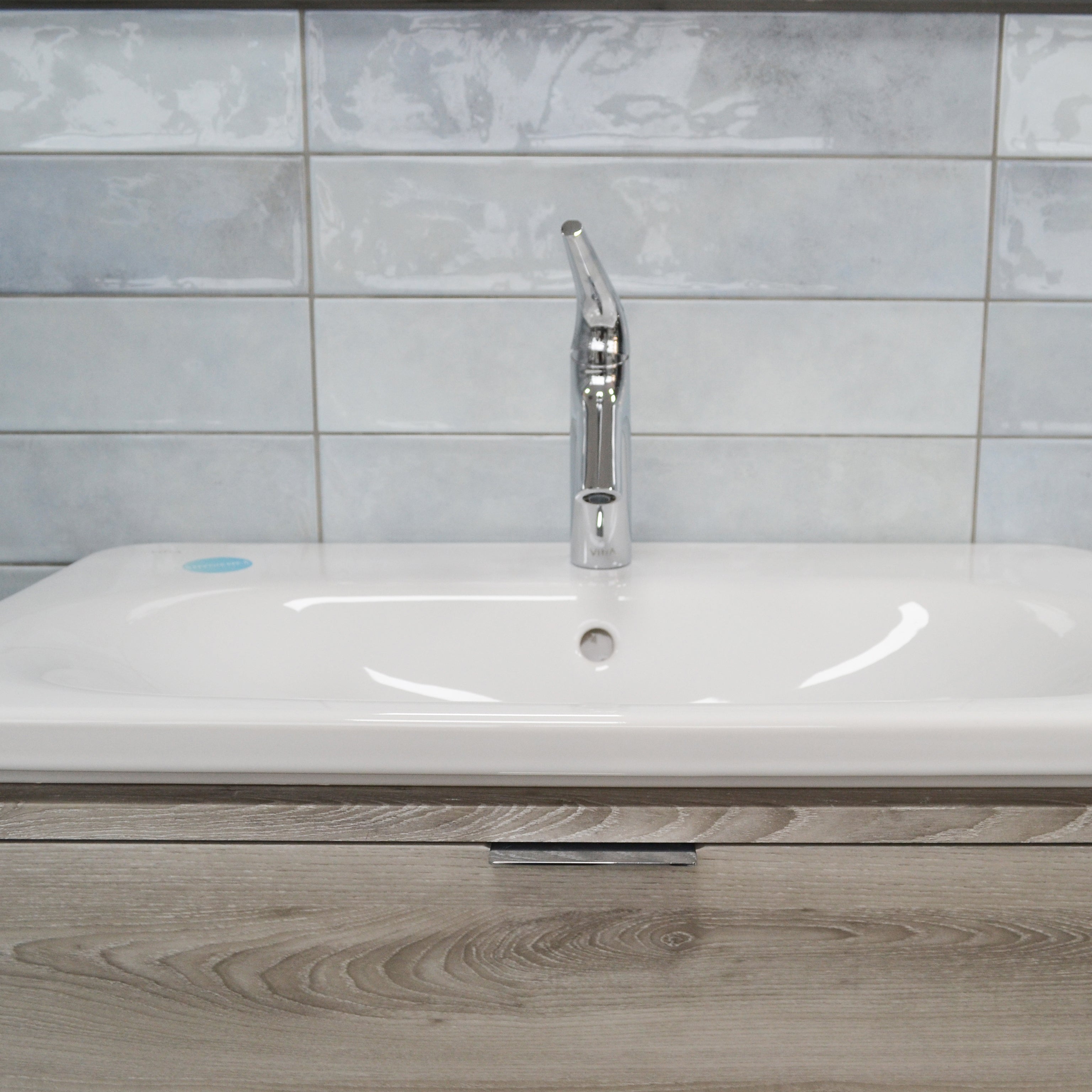 Orbetello Aqua Blue Ceramic Gloss Wall Tile 10.7x53cm