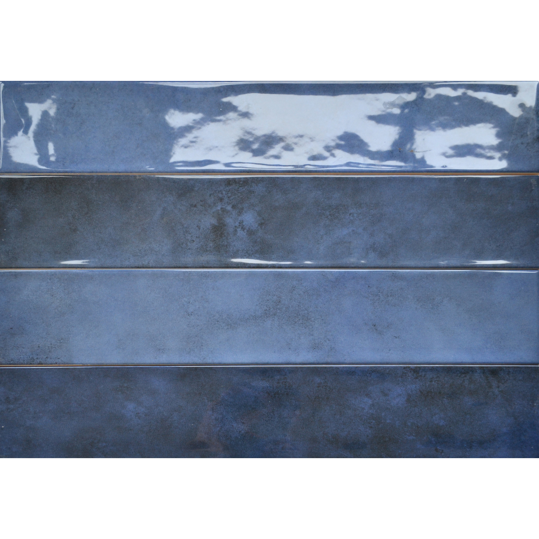 Orbetello Azul Blue Ceramic Gloss Wall Tile 10.7x53cm