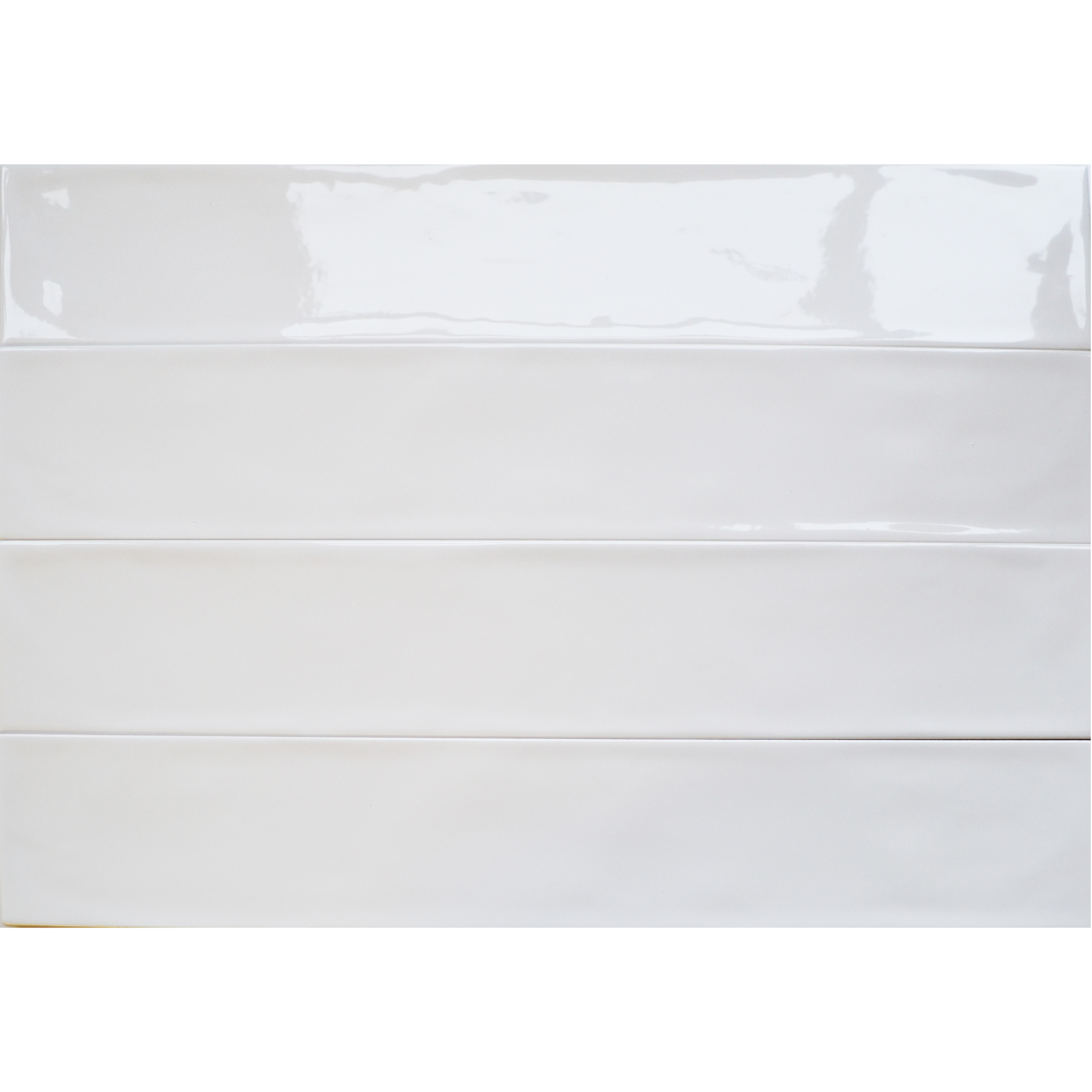 Orbetello Blanco White Ceramic Gloss Wall Tile 10.7x53cm