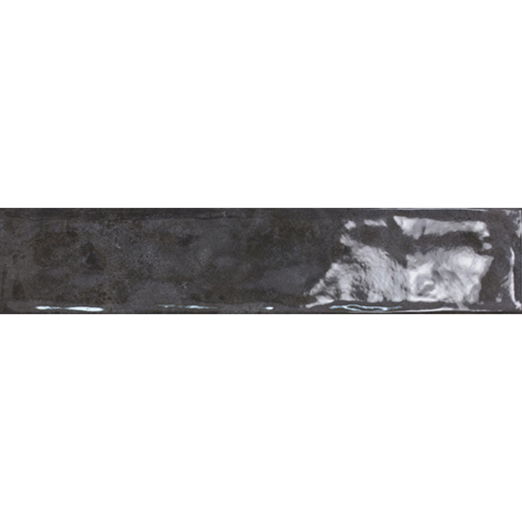 Orbetello Graphite Grey Ceramic Gloss Wall Tile 10.7x53cm