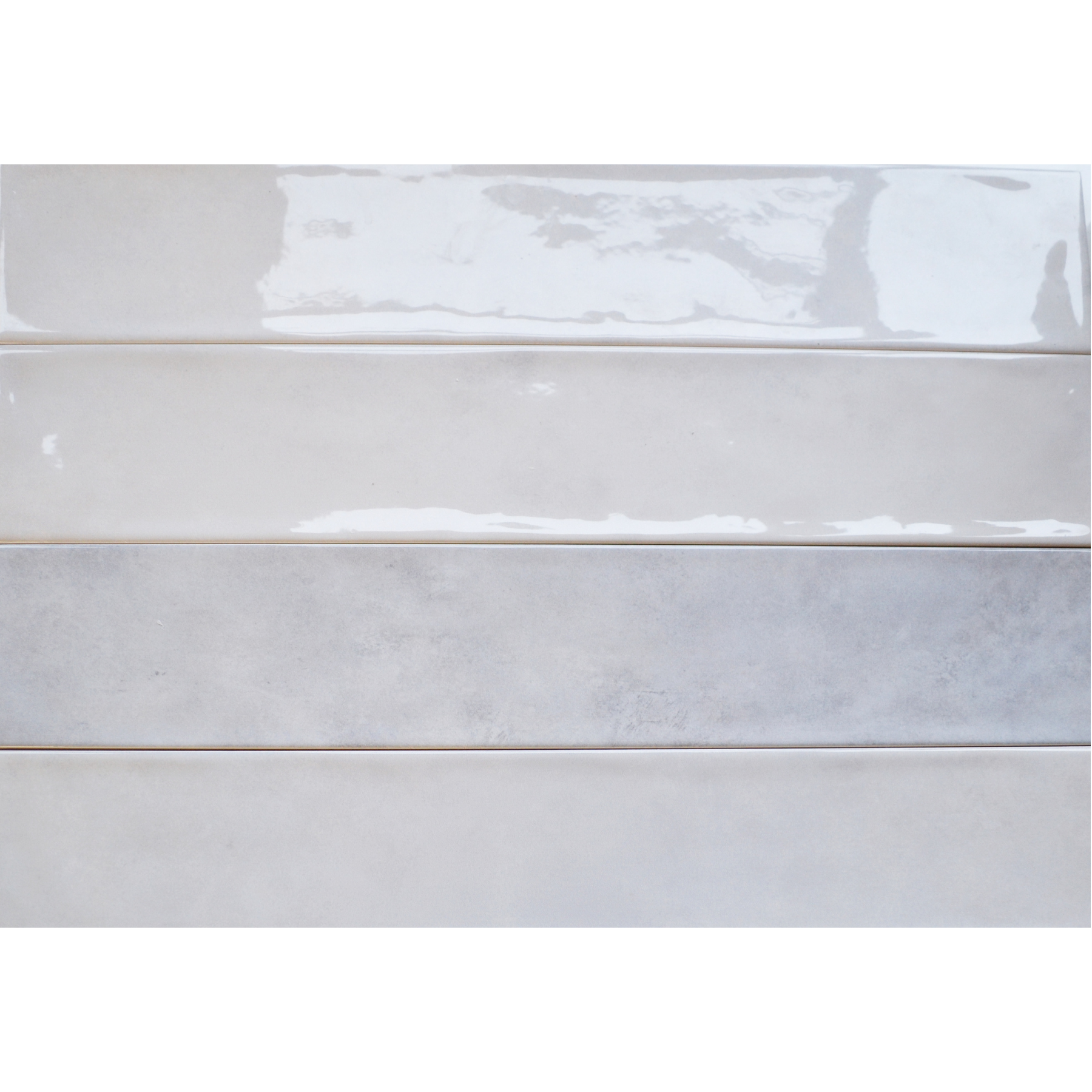 Orbetello Gris Grey Ceramic Gloss Wall Tile 10.7x53cm