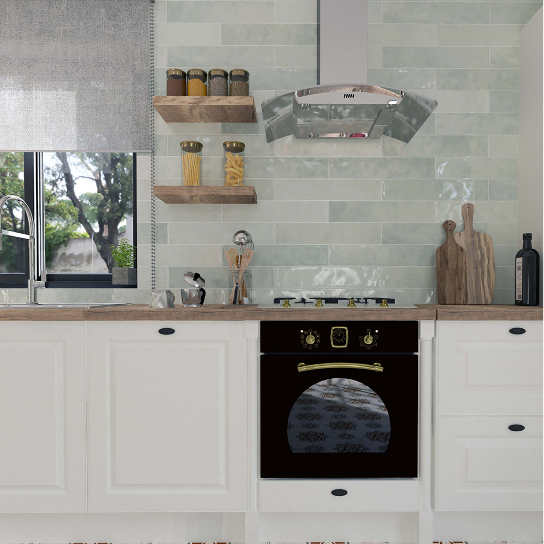 Orbetello Sage Ceramic Gloss 10.7x53cm