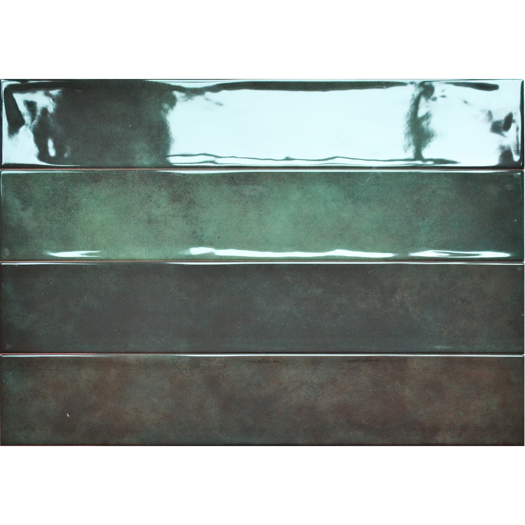 Orbetello Verde Green Ceramic Gloss Wal Tile 10.7x53cm