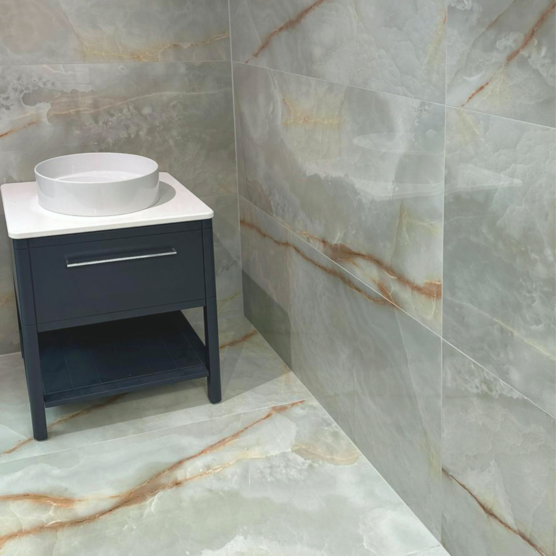 Ocean Drift Sky Blue Polished Porcelain Tile 60x120cm