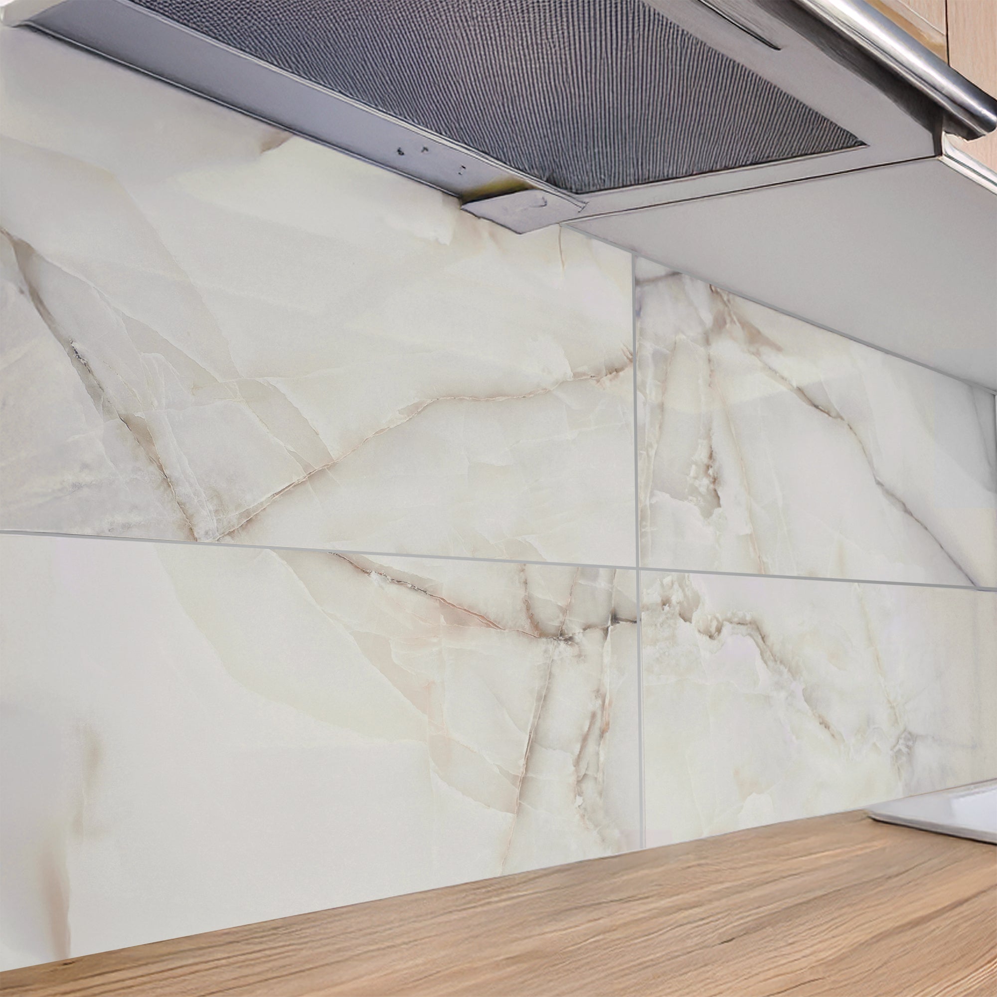 Oasis Onyx Marble Effect Ceramic Gloss Wall Tile 30x60cm