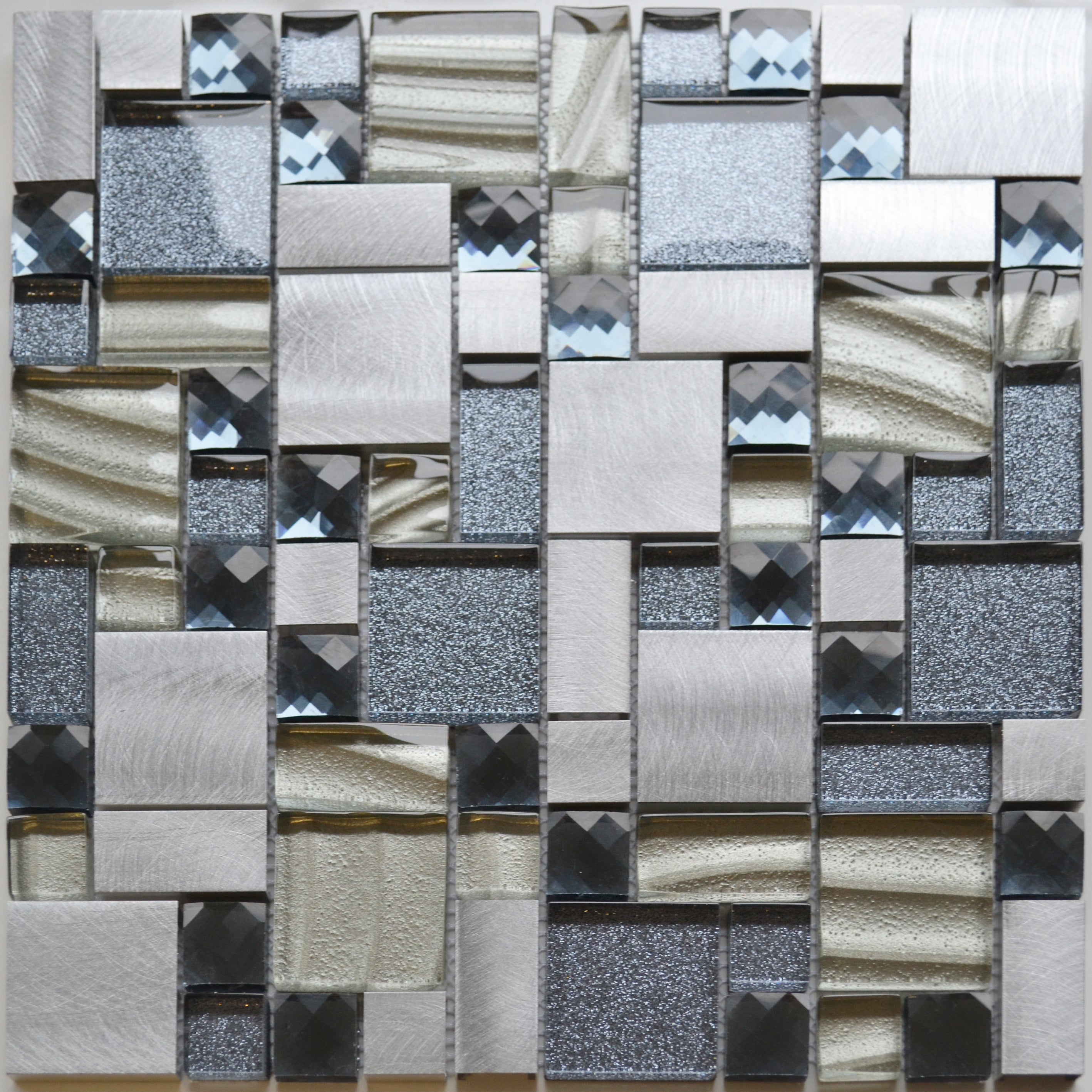 Orvieto Grey Modular Glass Metal 30x30cm