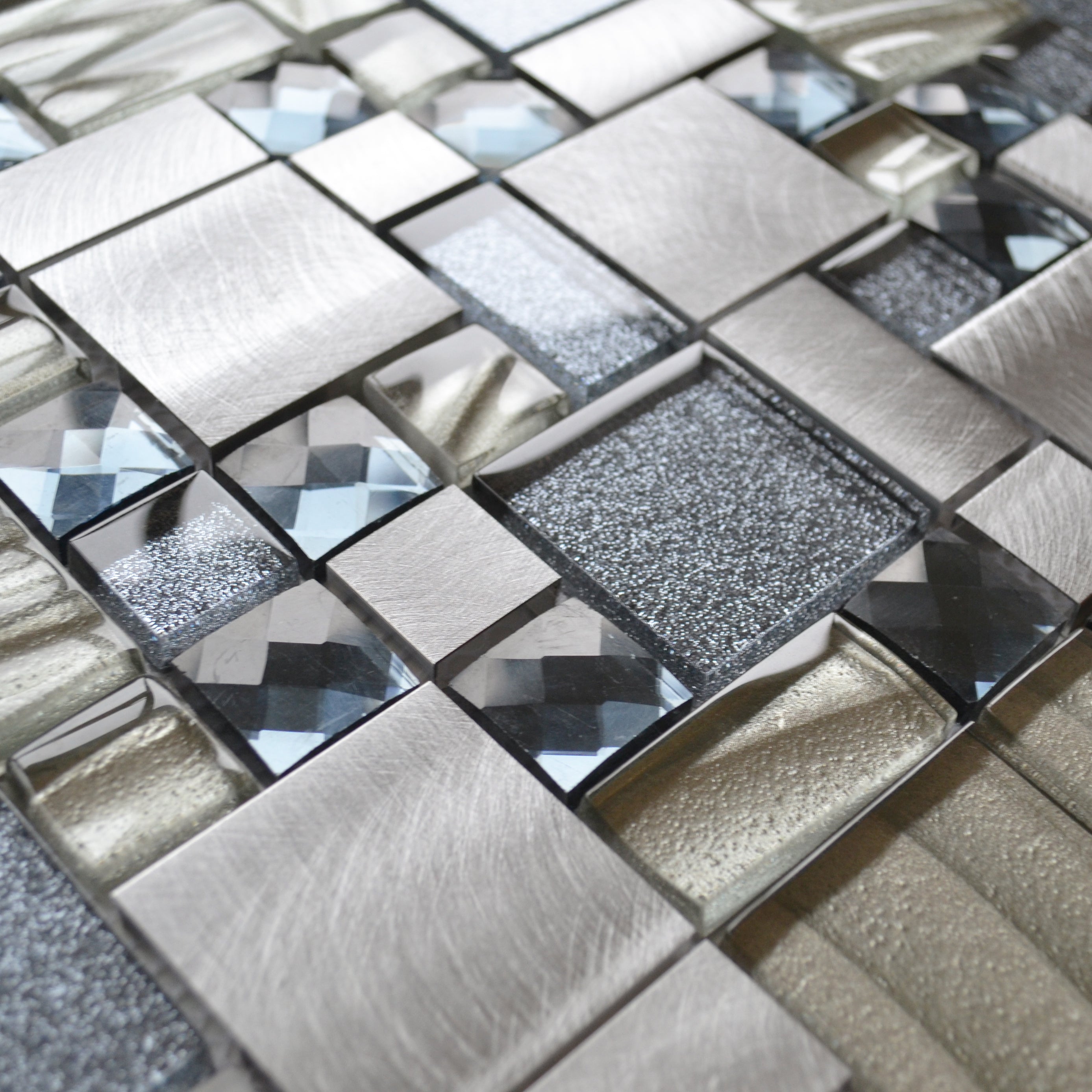 Orvieto Grey Modular Glass Metal 30x30cm