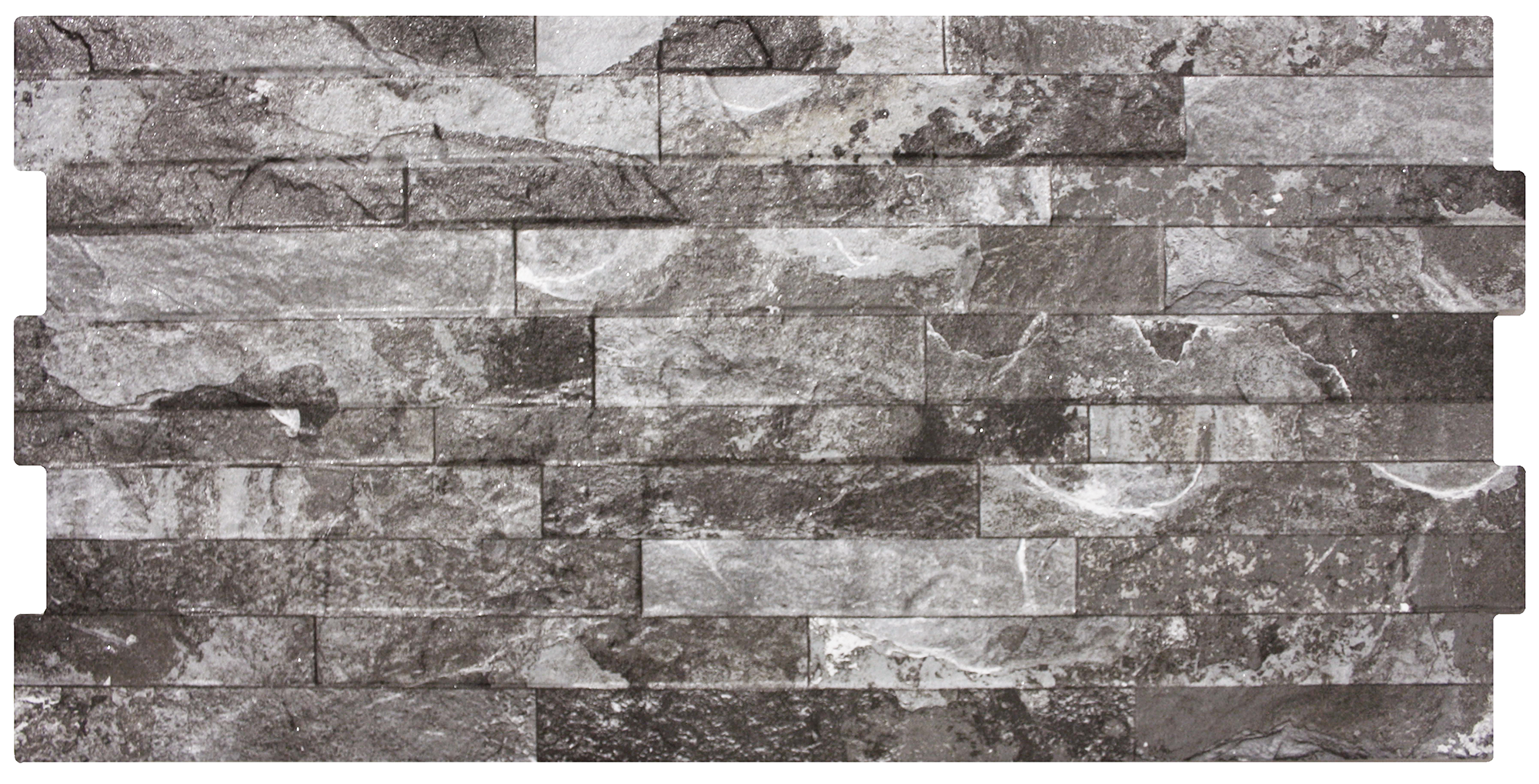 Split-Face Dark Grey Porcelain Textured Wall Tile 30x60cm