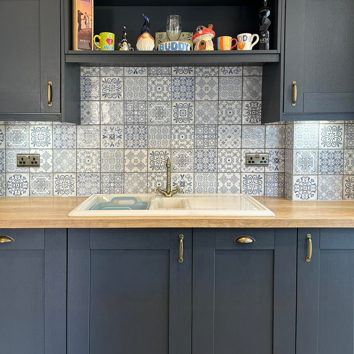 Paris Blue Ceramic Gloss 15x15cm