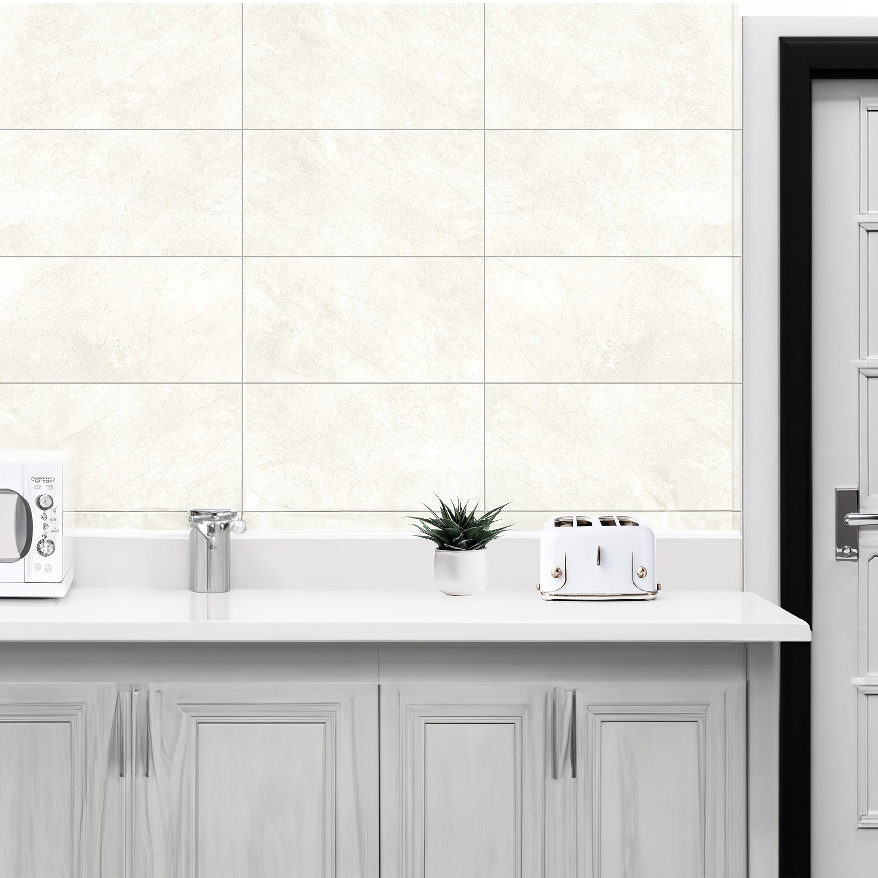Palis White Rectified Ceramic Gloss Wall Tile 30x60cm