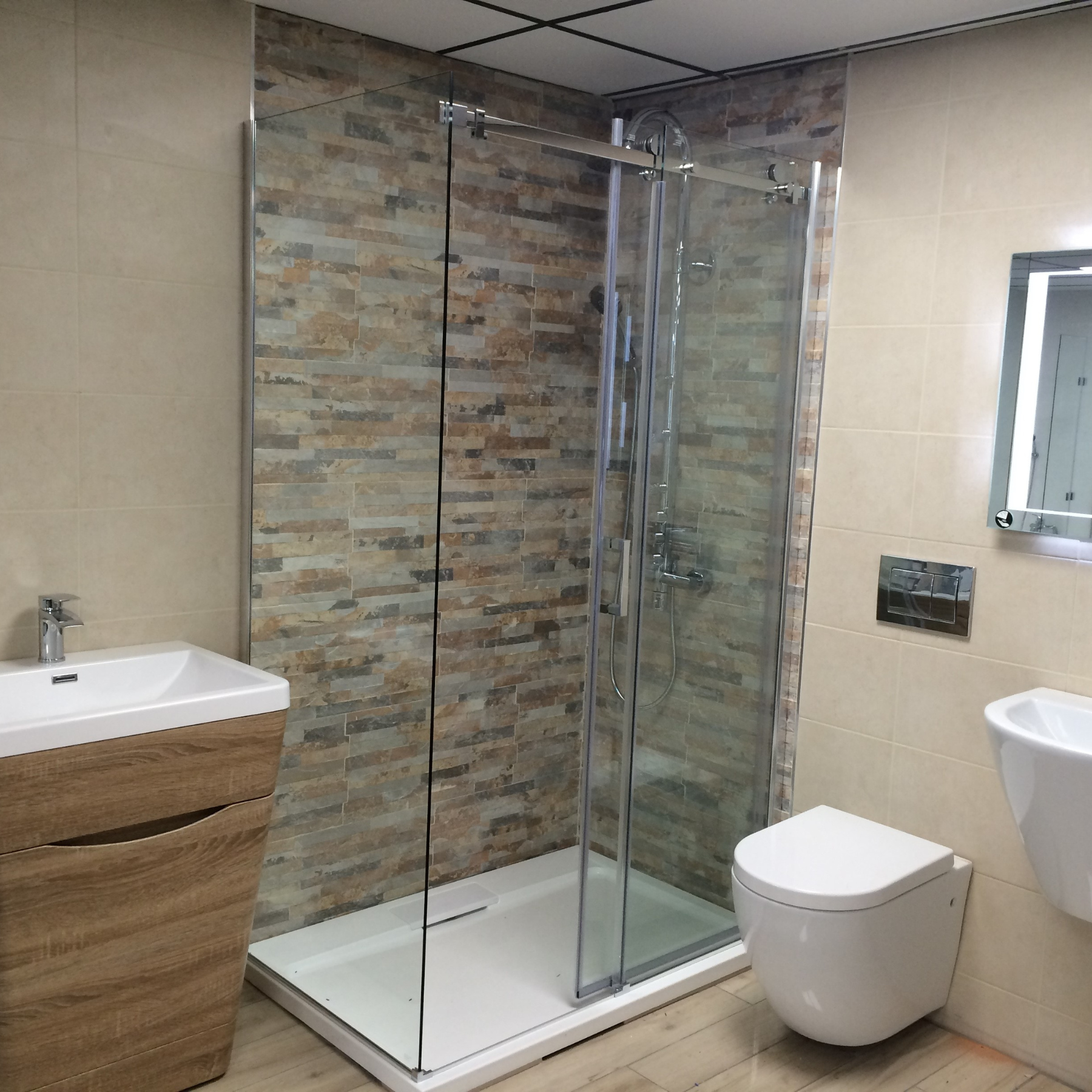 Split-Face Beige Porcelain Textured 30x60cm