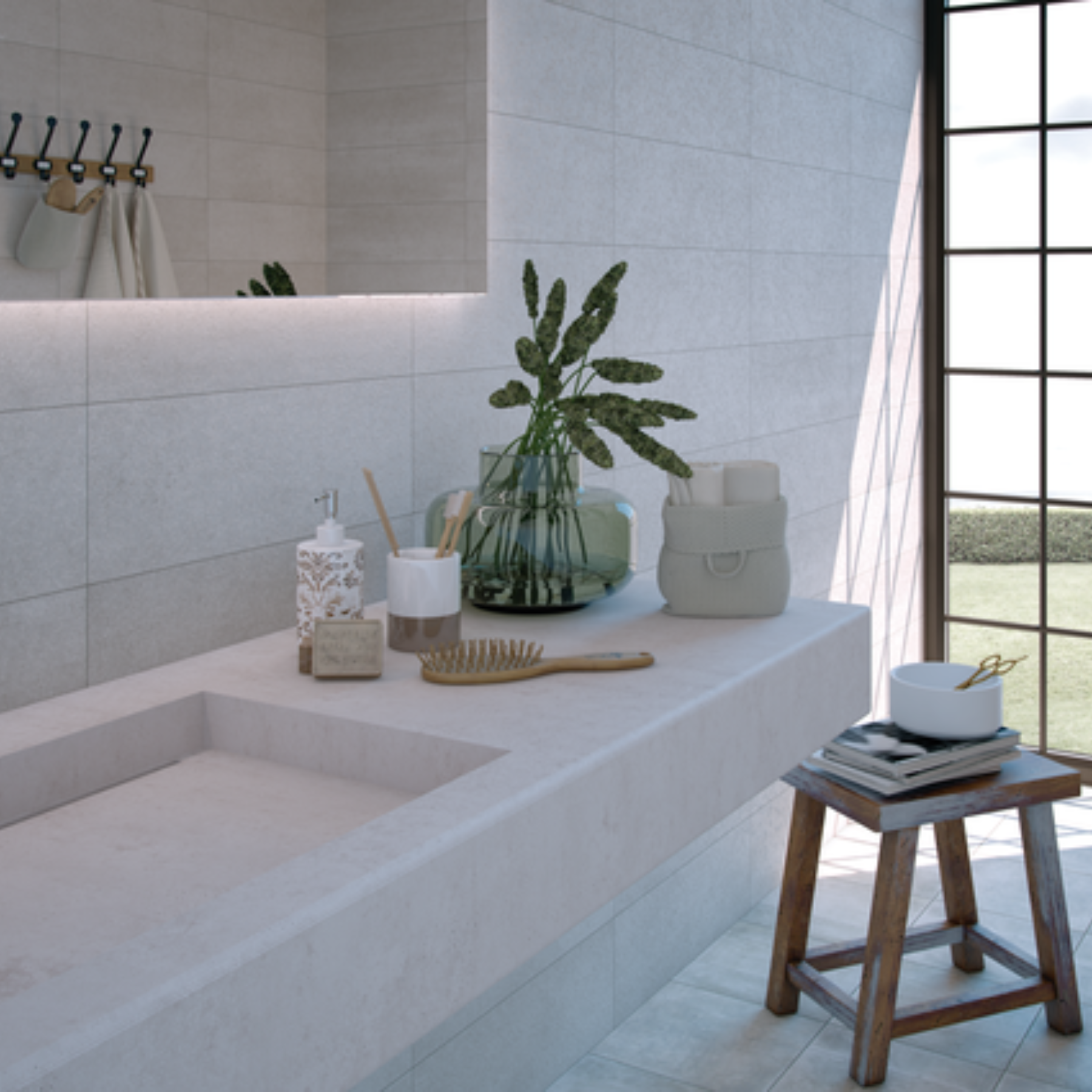 Que Bianco White Ceramic Matt Wall Tile 20x60cm