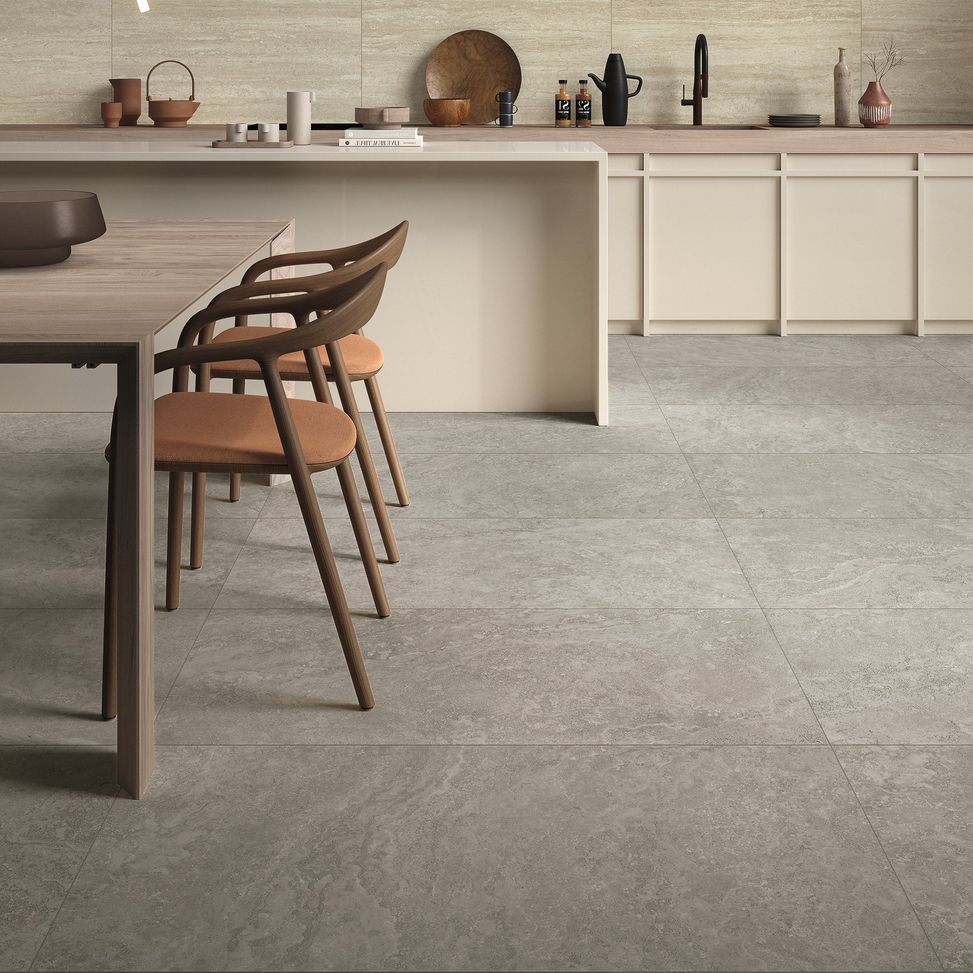 Ruva Greige Large Format Porcelain Tile 60x90cm