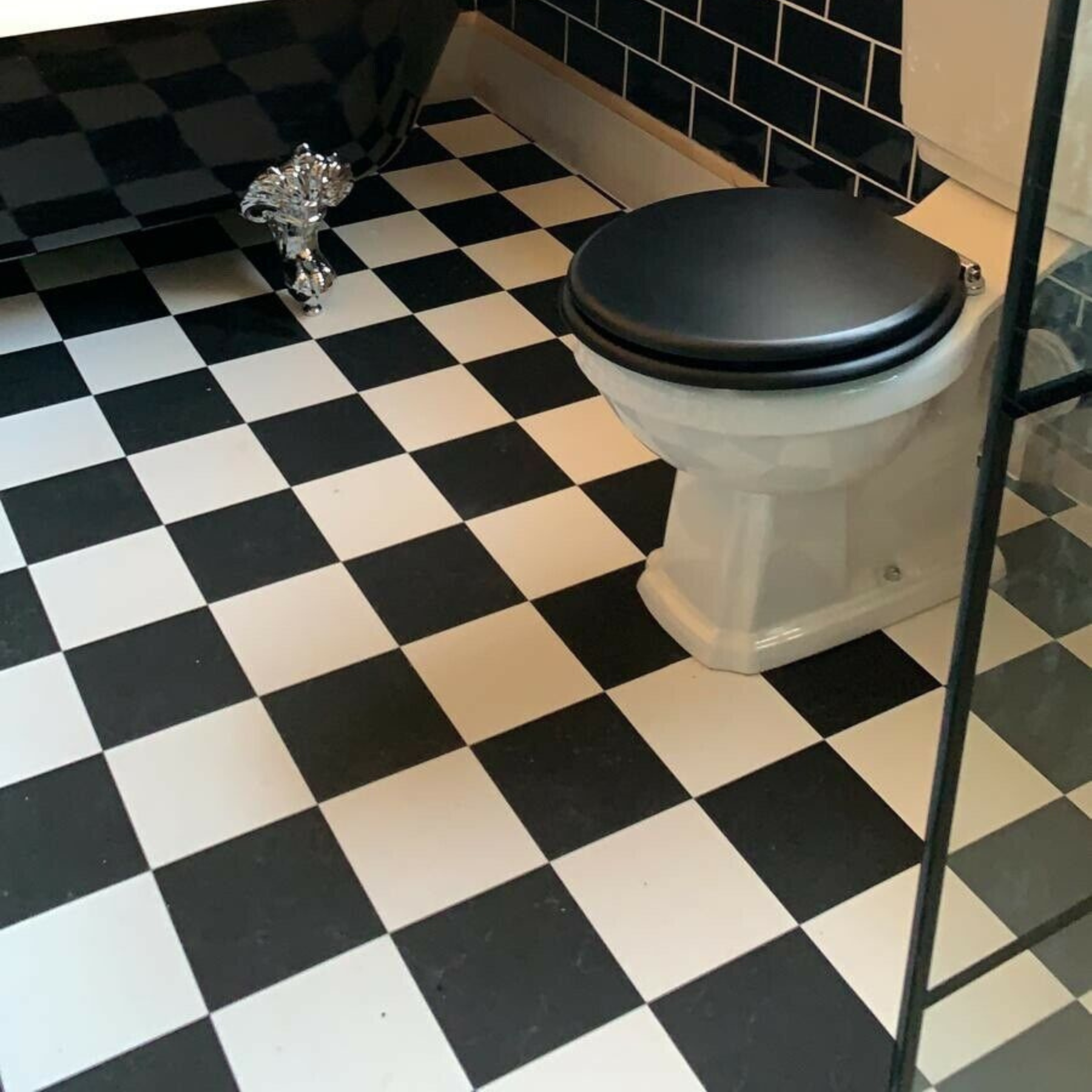 Regal White Checkerboard Porcelain Satin Tile 20x20cm