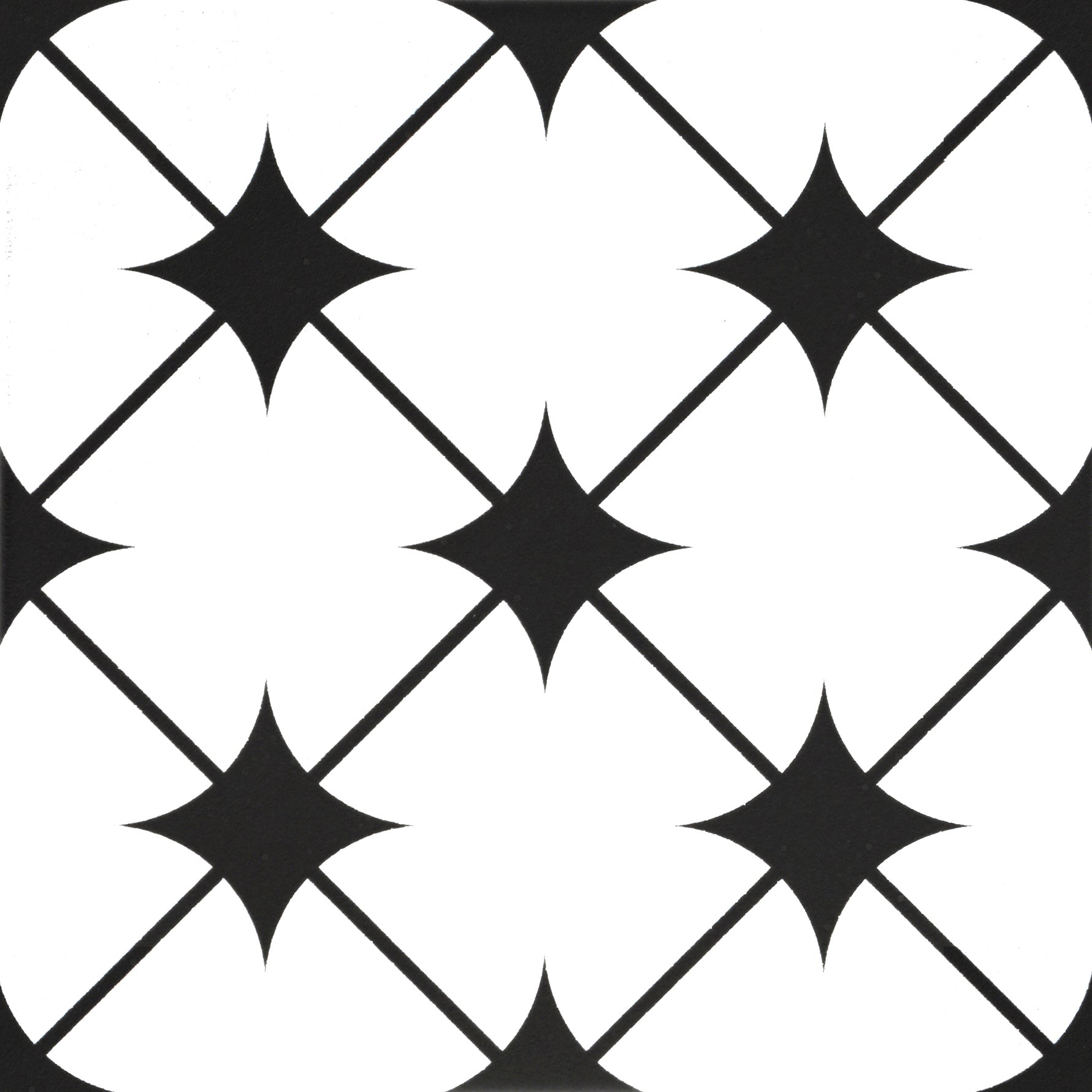 Regis Star Pattern Porcelain Slip Resistant Tile 20x20cm