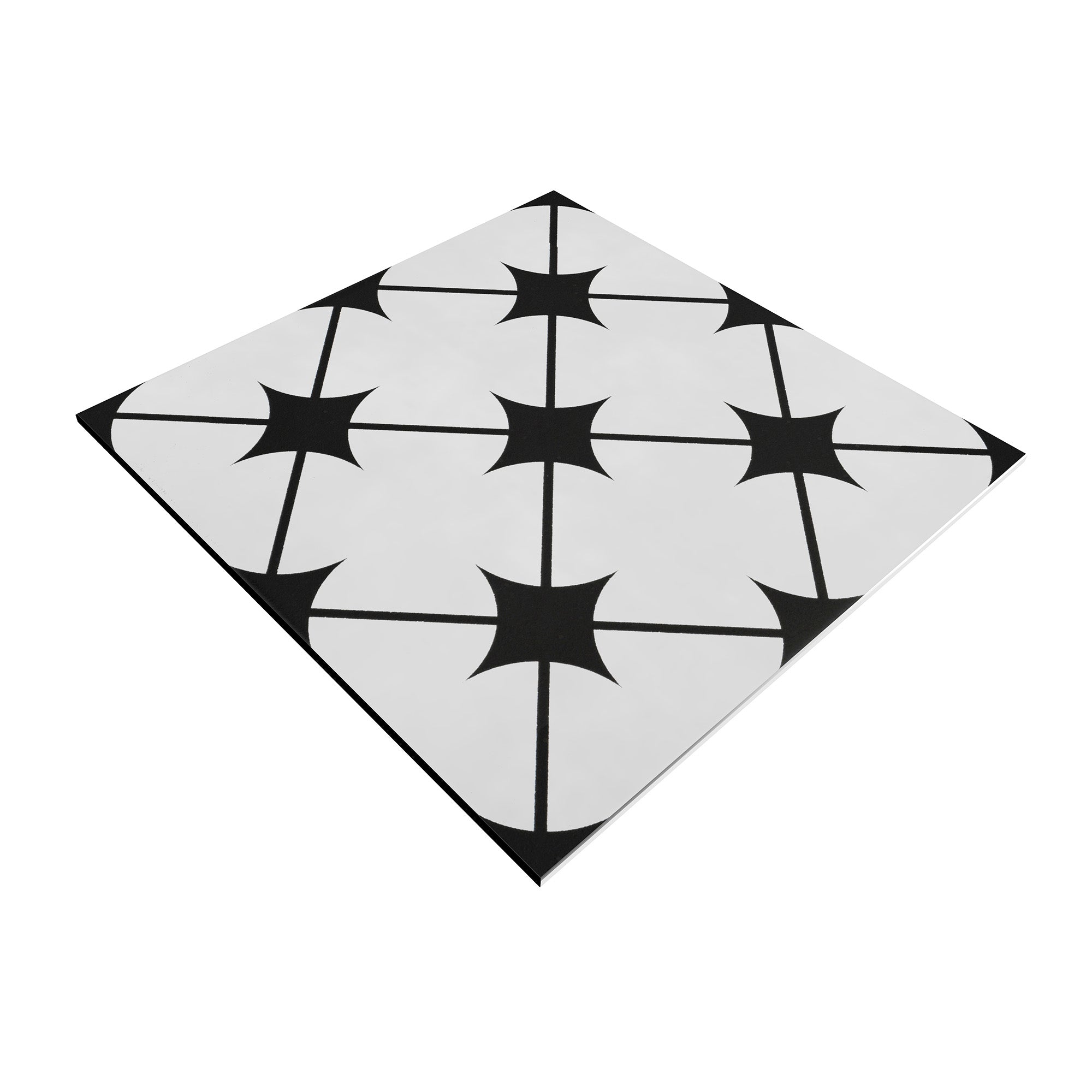 Regis Star Pattern Porcelain Slip Resistant Tile 20x20cm