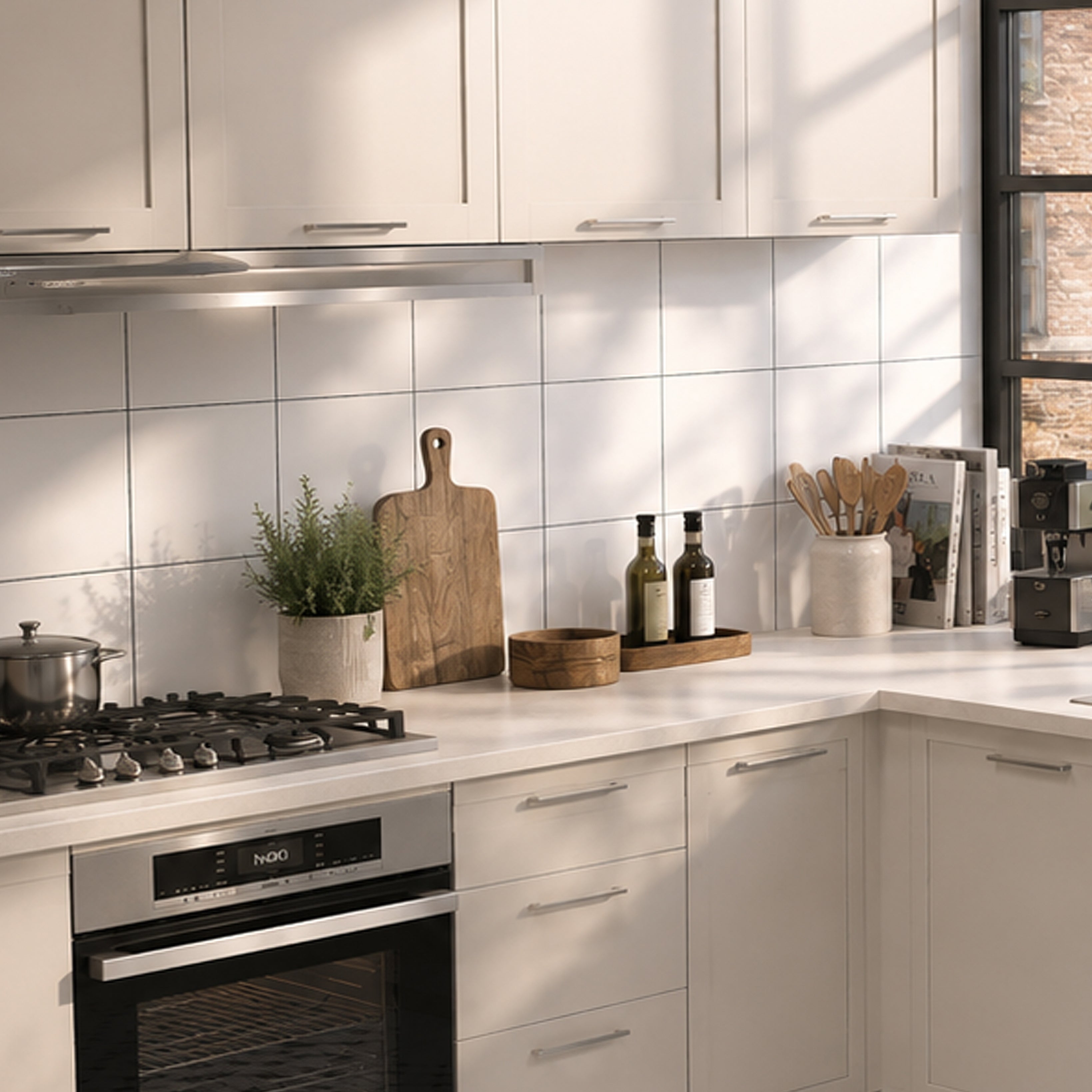 Regis White Matt Porcelain Slip Resistant Floor Tile 20x20cm