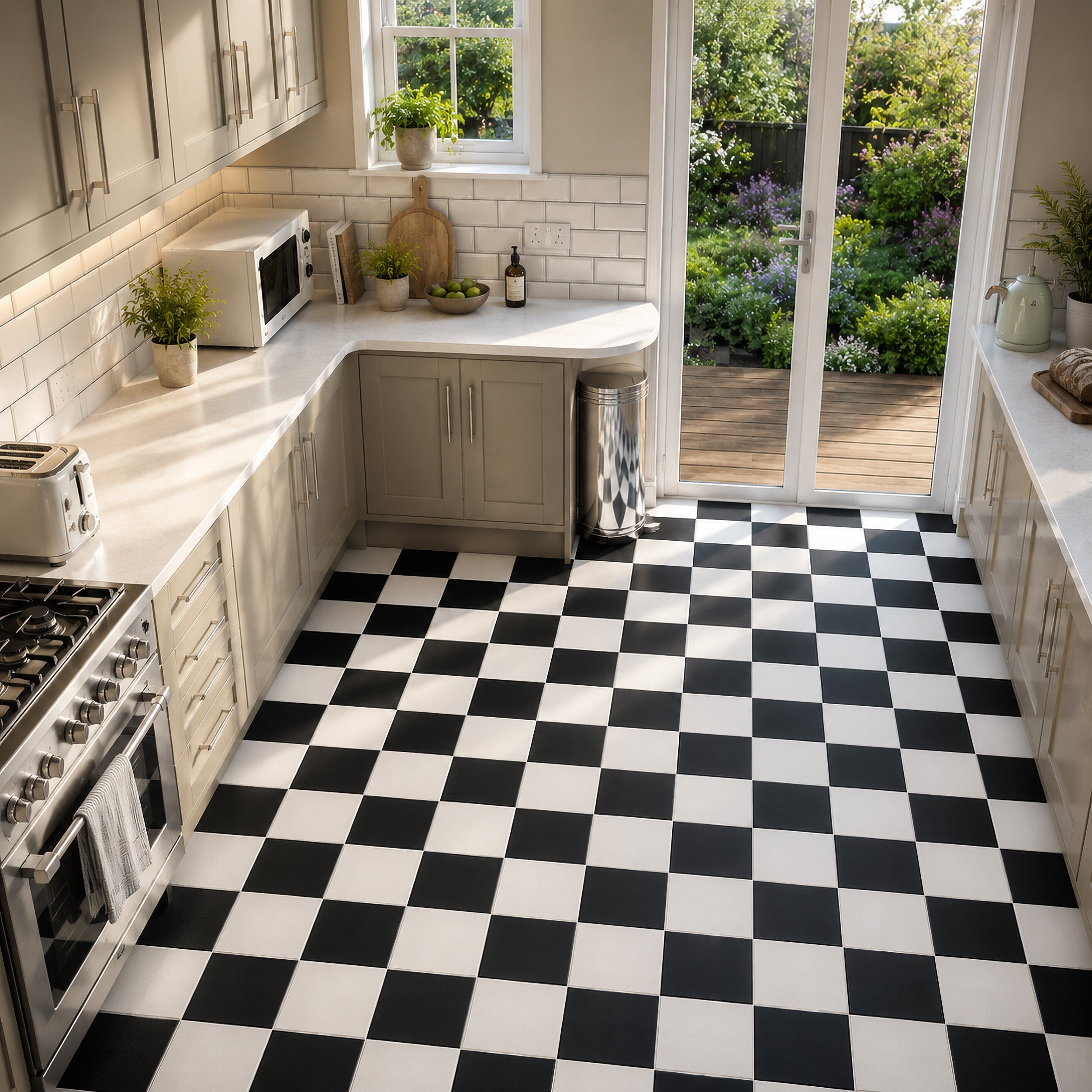 Regis Black Matt Porcelain Slip Resistant Floor Tile 20x20cm