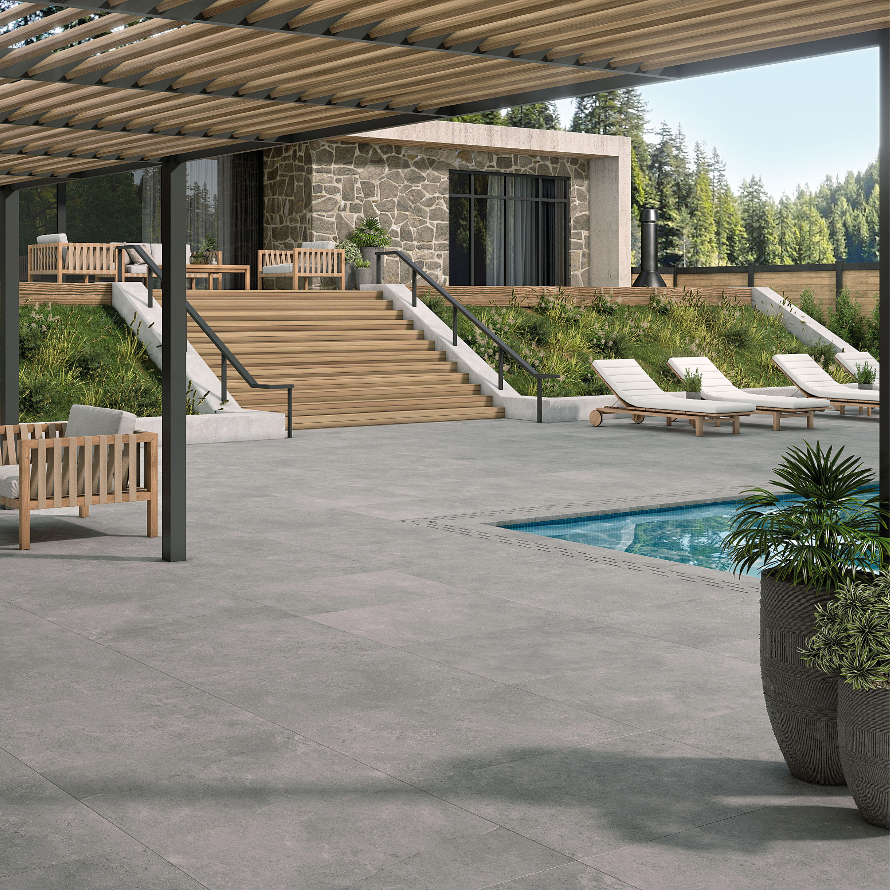 Rock Hill Grey Porcelain Matt 59.5x90cm 2cm