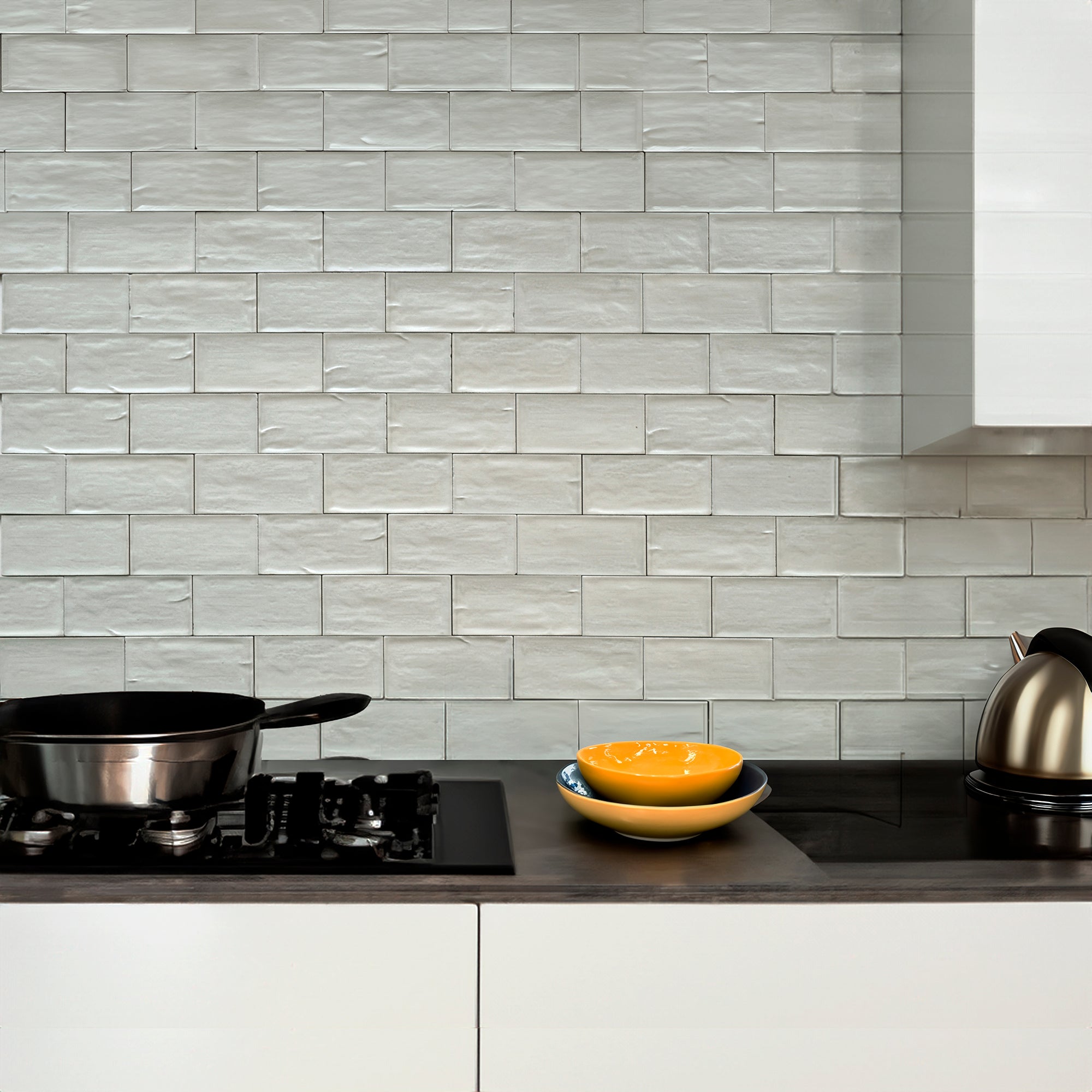 Rustico Slate Grey Satin Finish Ceramic Wall Tile 7.5x15cm