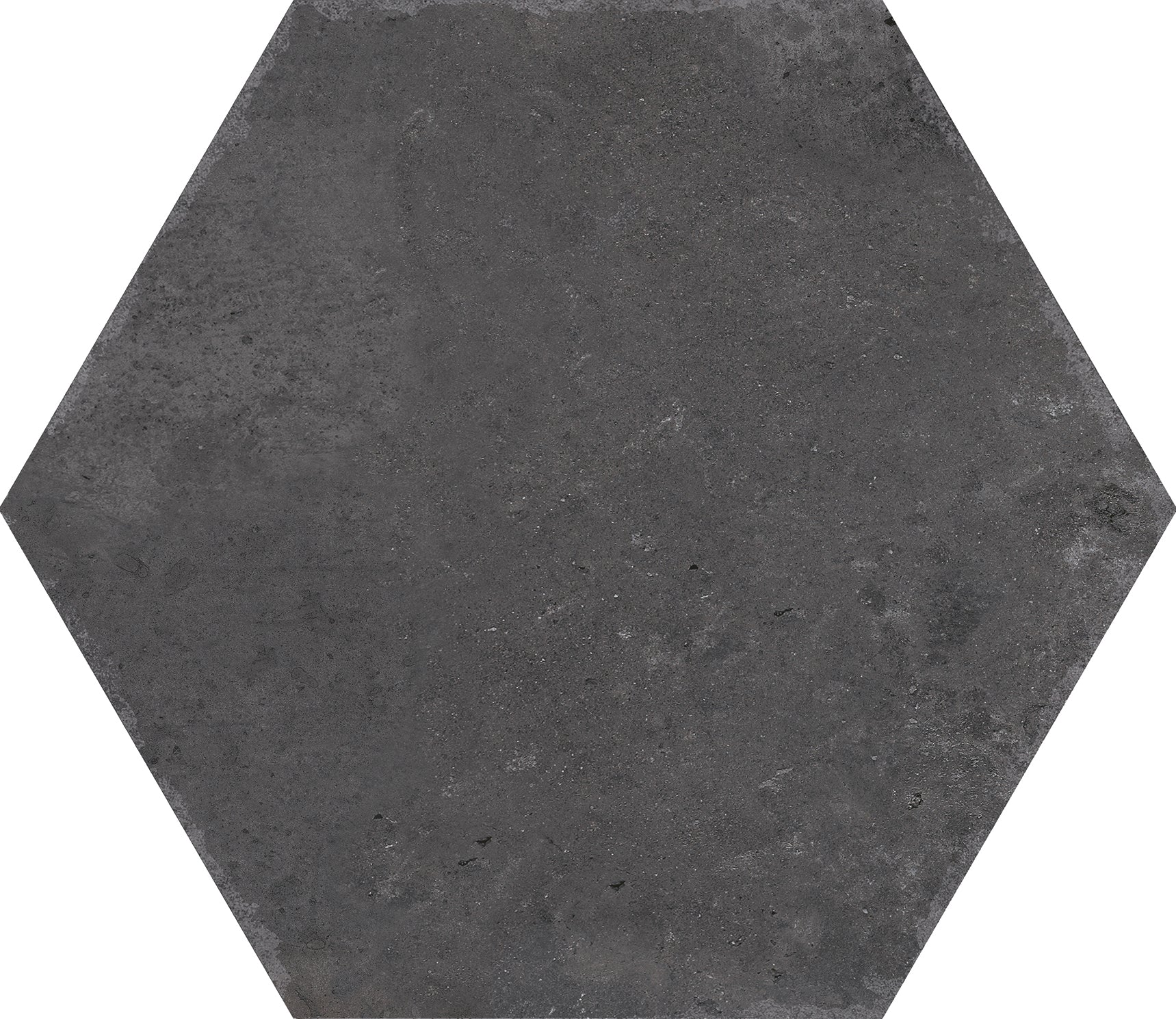 Sanno Lava Black Porcelain Matt Hexagonal Tile 23x27cm