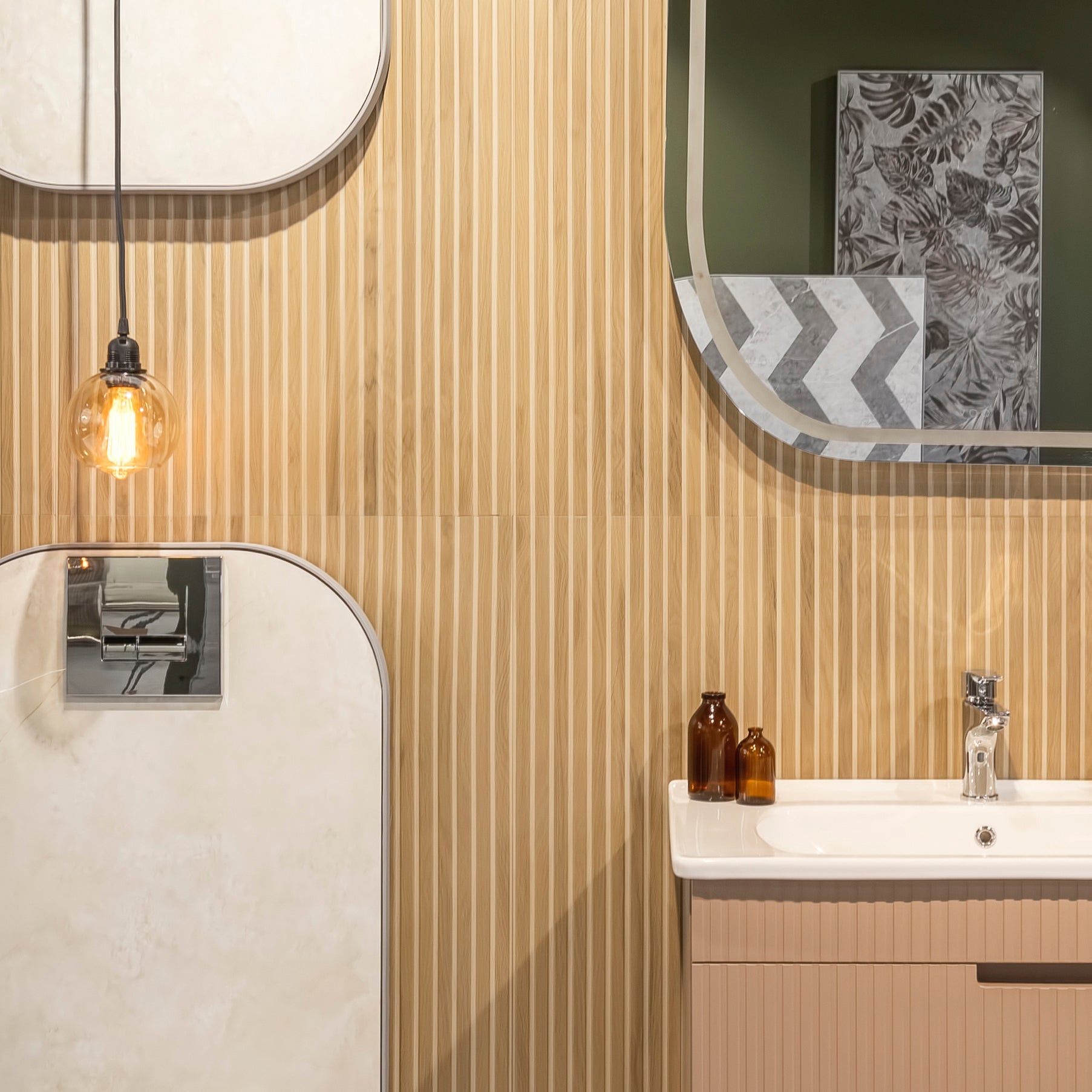 Satriano Almond Light Lines Porcelain Wall Tile 60x120cm