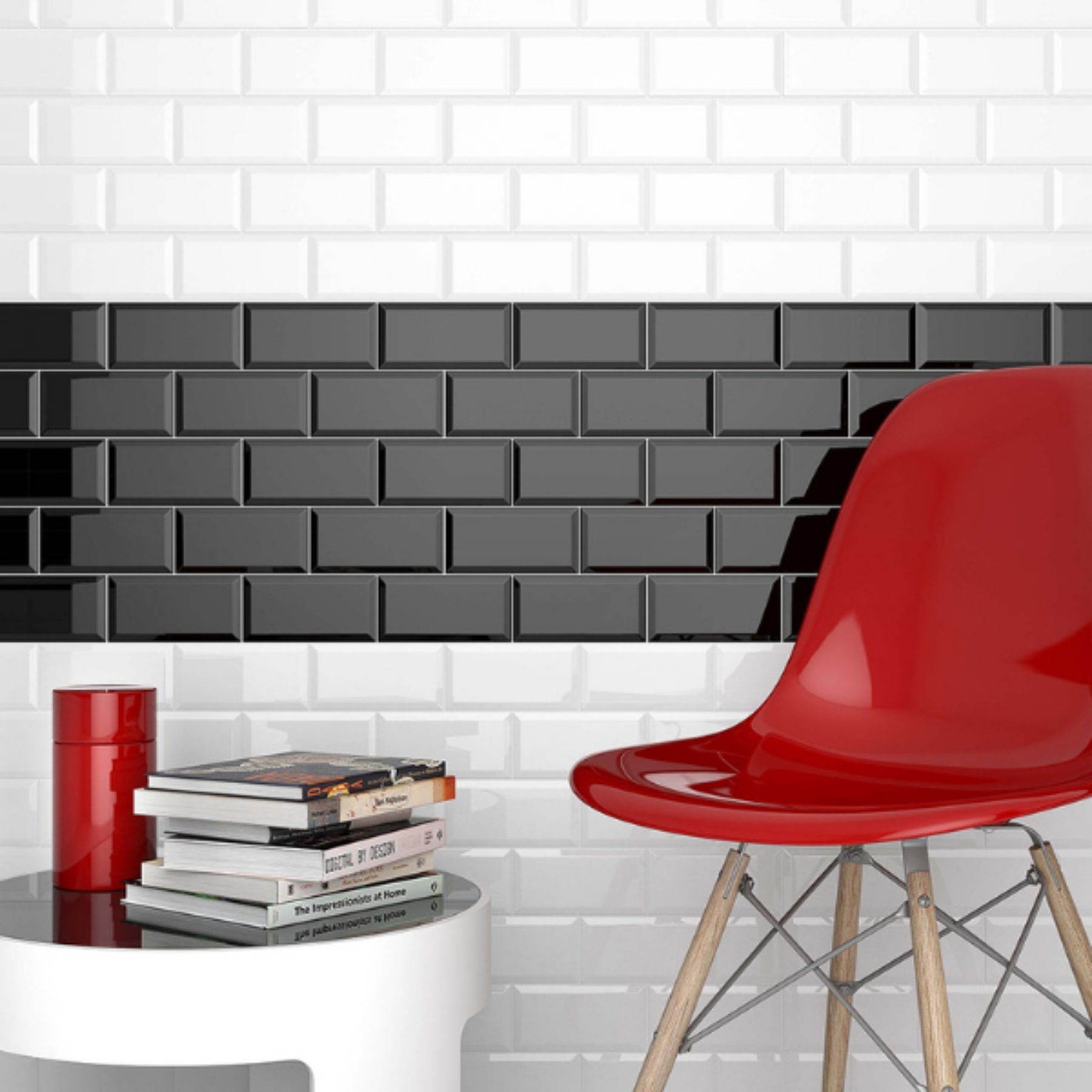 San Metro White Ceramic Gloss 10x20cm