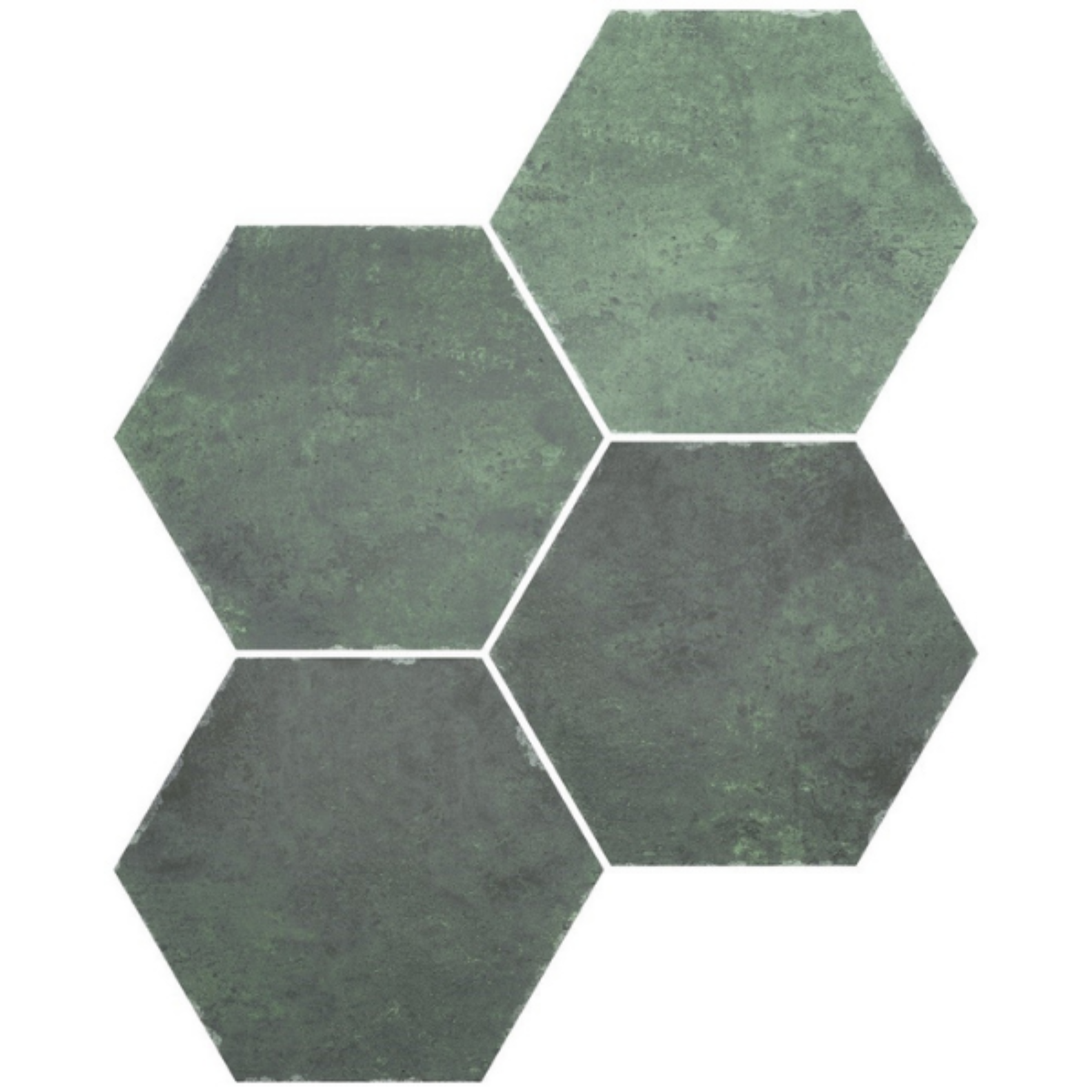 Sanno Esmeralda Green Porcelain Matt Hexagonal Tile 23x27cm