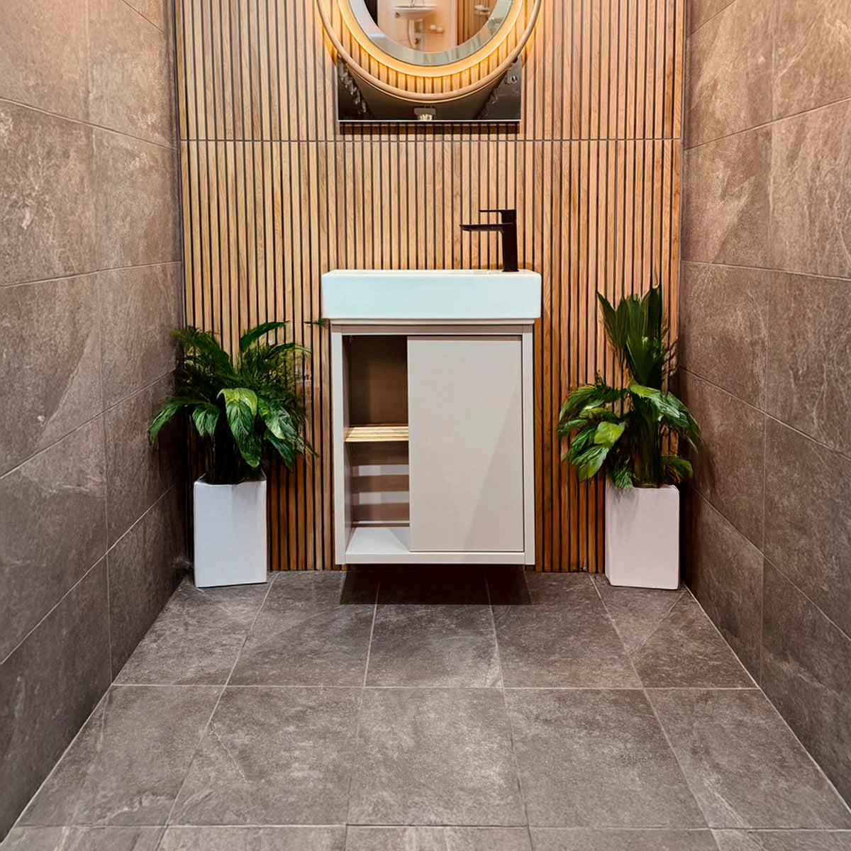 Manciano Black Stone Effect Porcelain Matt Tile 29.9x60cm