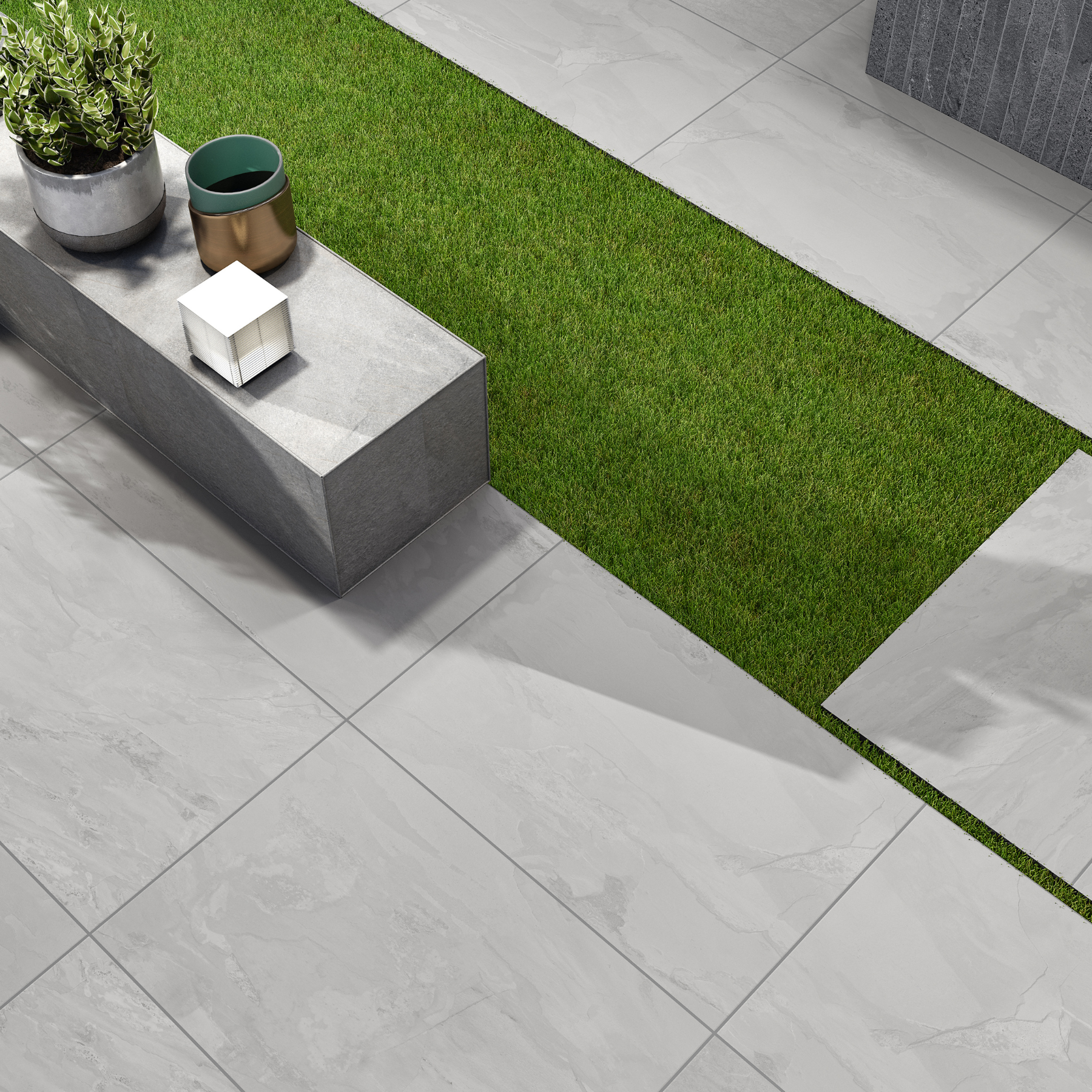 Storm Rock Steel Porcelain Patio Paver Tile 2cm