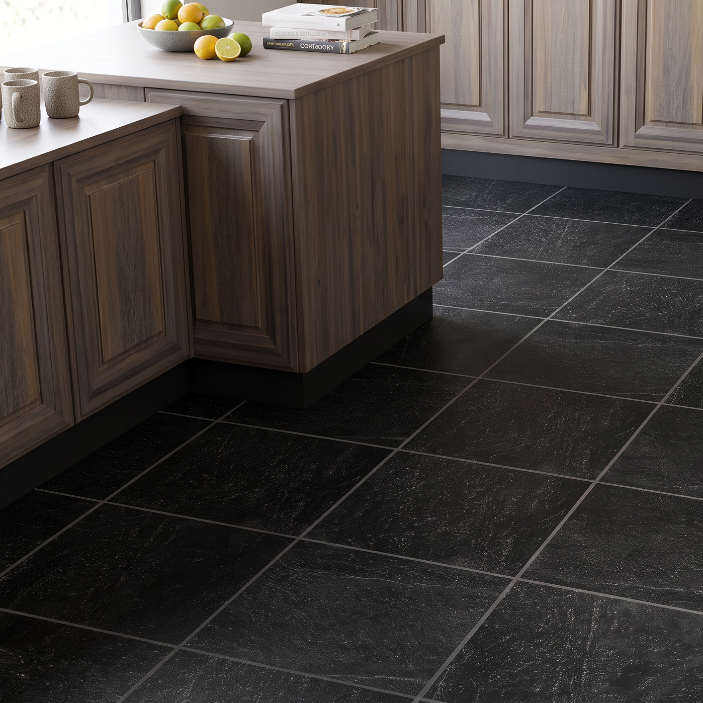 Saca Peak Black Porcelain Textured Tile 59.5x59.5cm 1cm