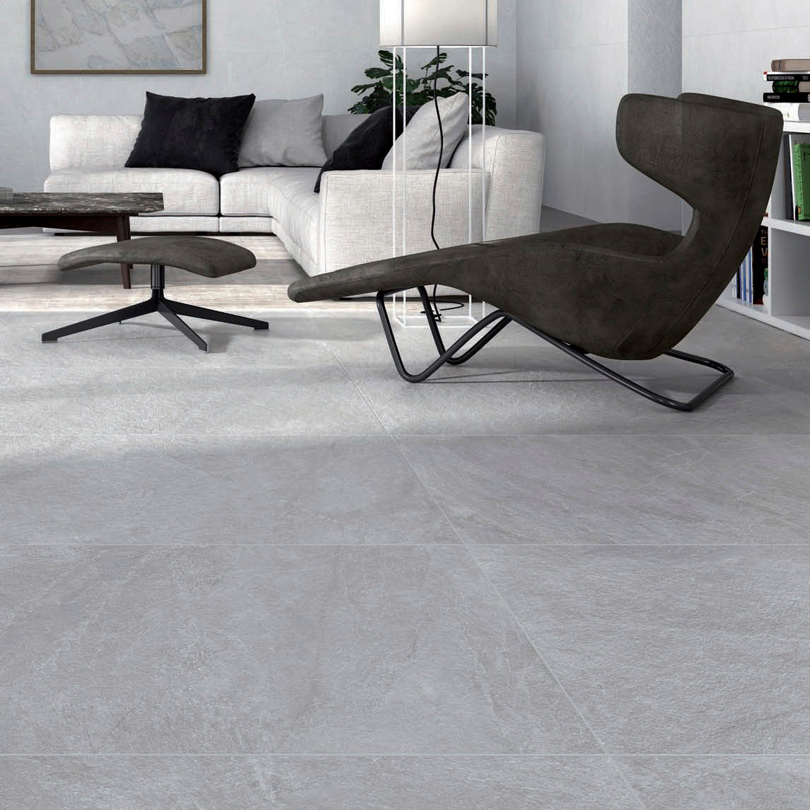 Saca Peak Grey Porcelain Textured Tile 59.5x120cm 1cm