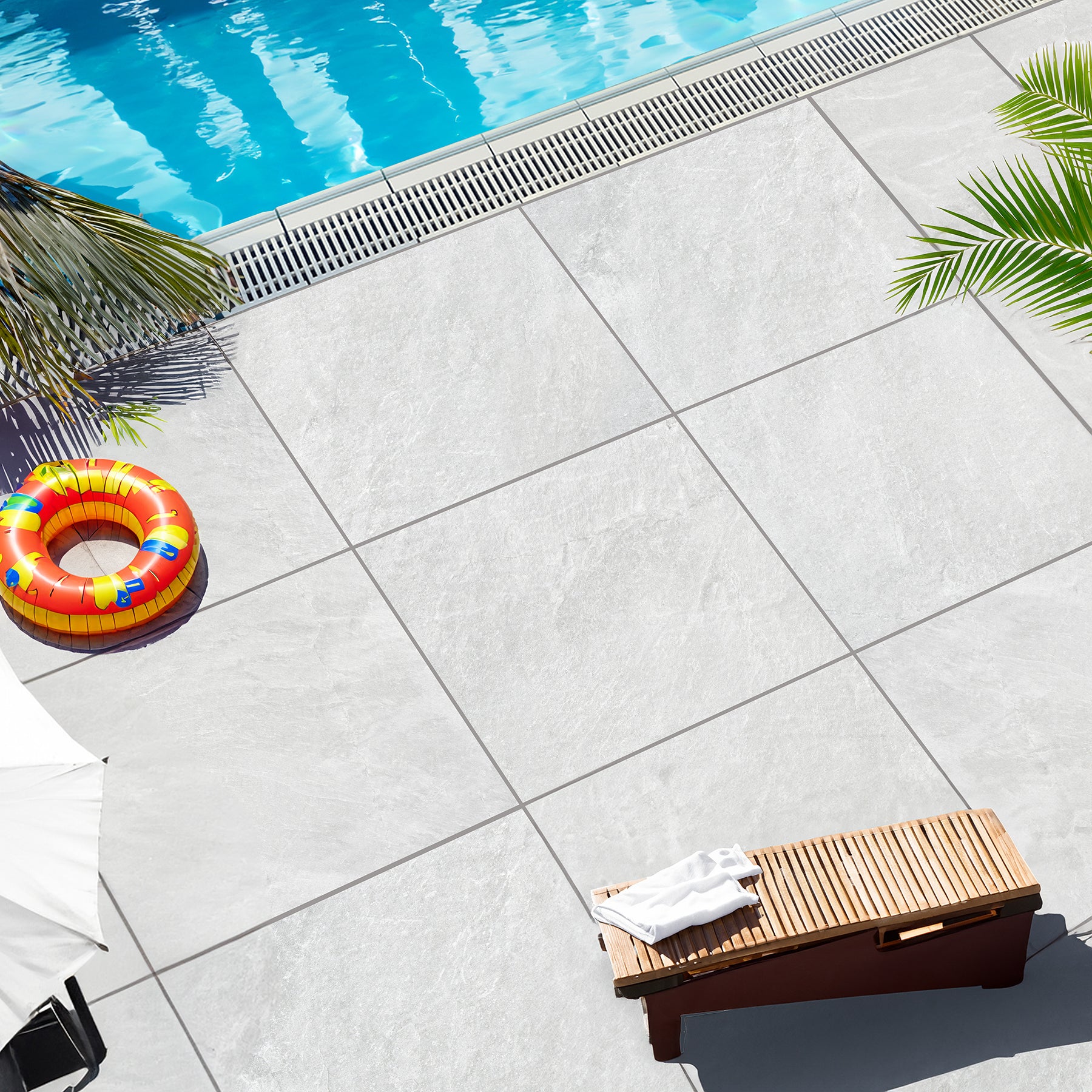White
Textured
Swimming Pool
Stone Effect
Slip-Resistant
Rectified
R11
PTV36+
Porcelain
Patios
Outdoors
Gardens
garden path
Frost-Resistant
Floor Tiles
Floor
driveways
Commercial
60x60cm
59.5x59.5c