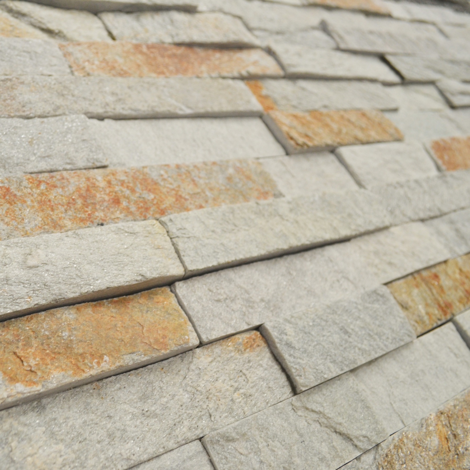 Scapestone Snow Gold Split Face Wall Cladding Tile 15x60cm
