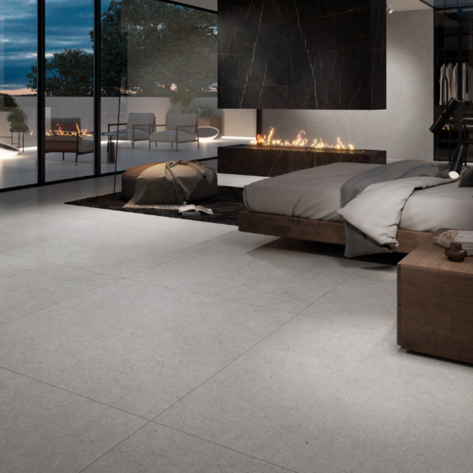 Stratford Grey Porcelain Matt 90x90cm