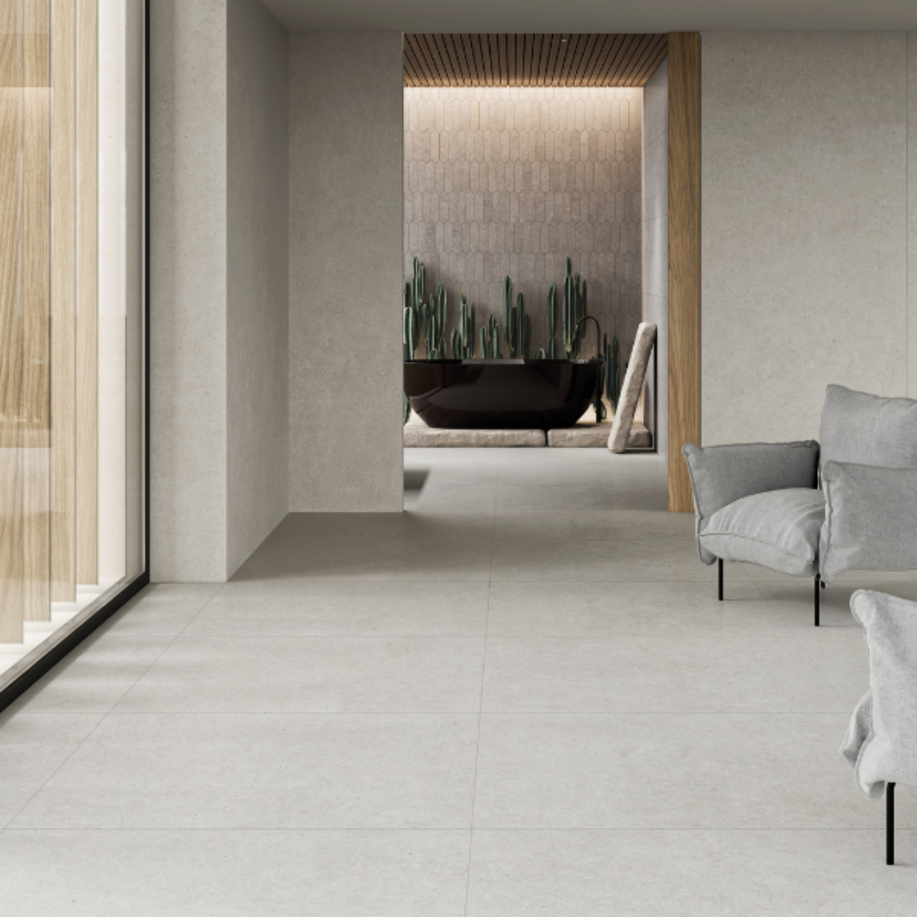 Stratford Light Porcelain Matt 90x90cm